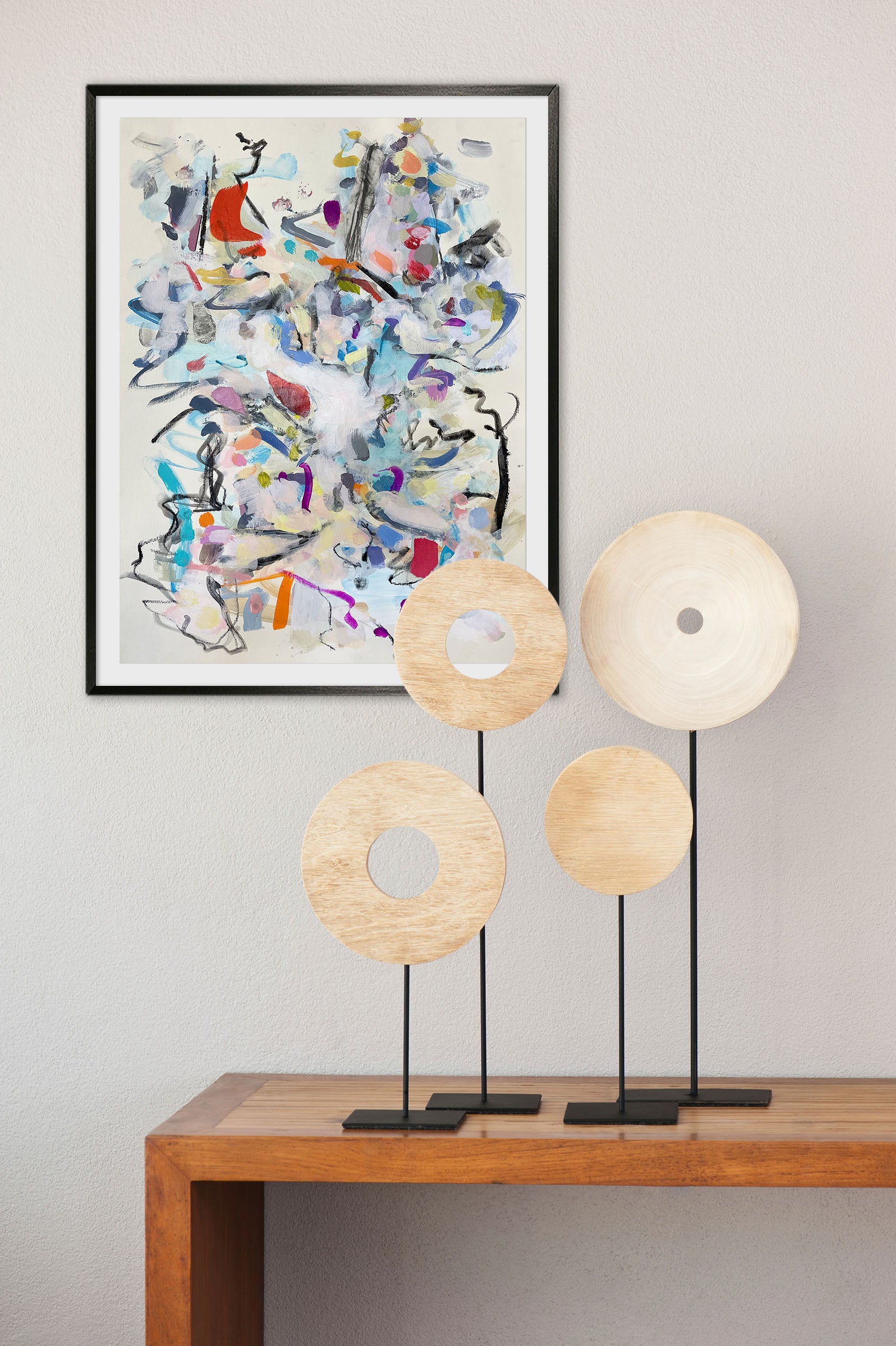 Artwork by Gina Werfel, Woods, Made of Acrylic and mixed media on paper 