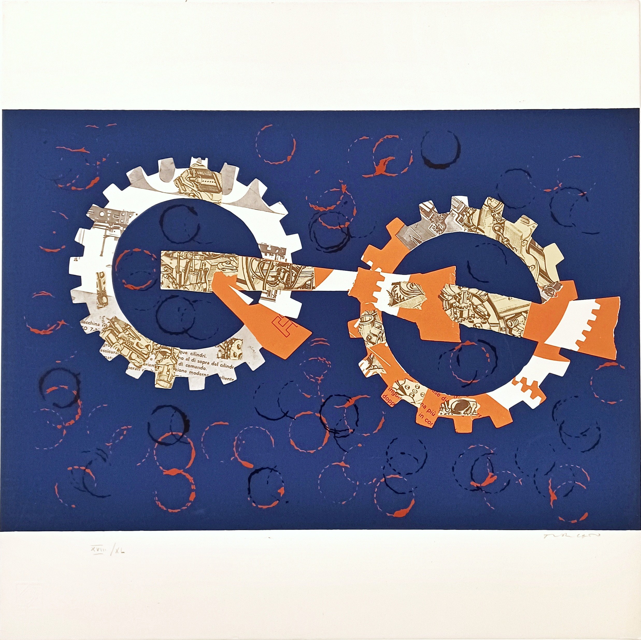Artwork by Giulio Turcato, Ruote, Made of Screen Print, Tirage Fine Art 