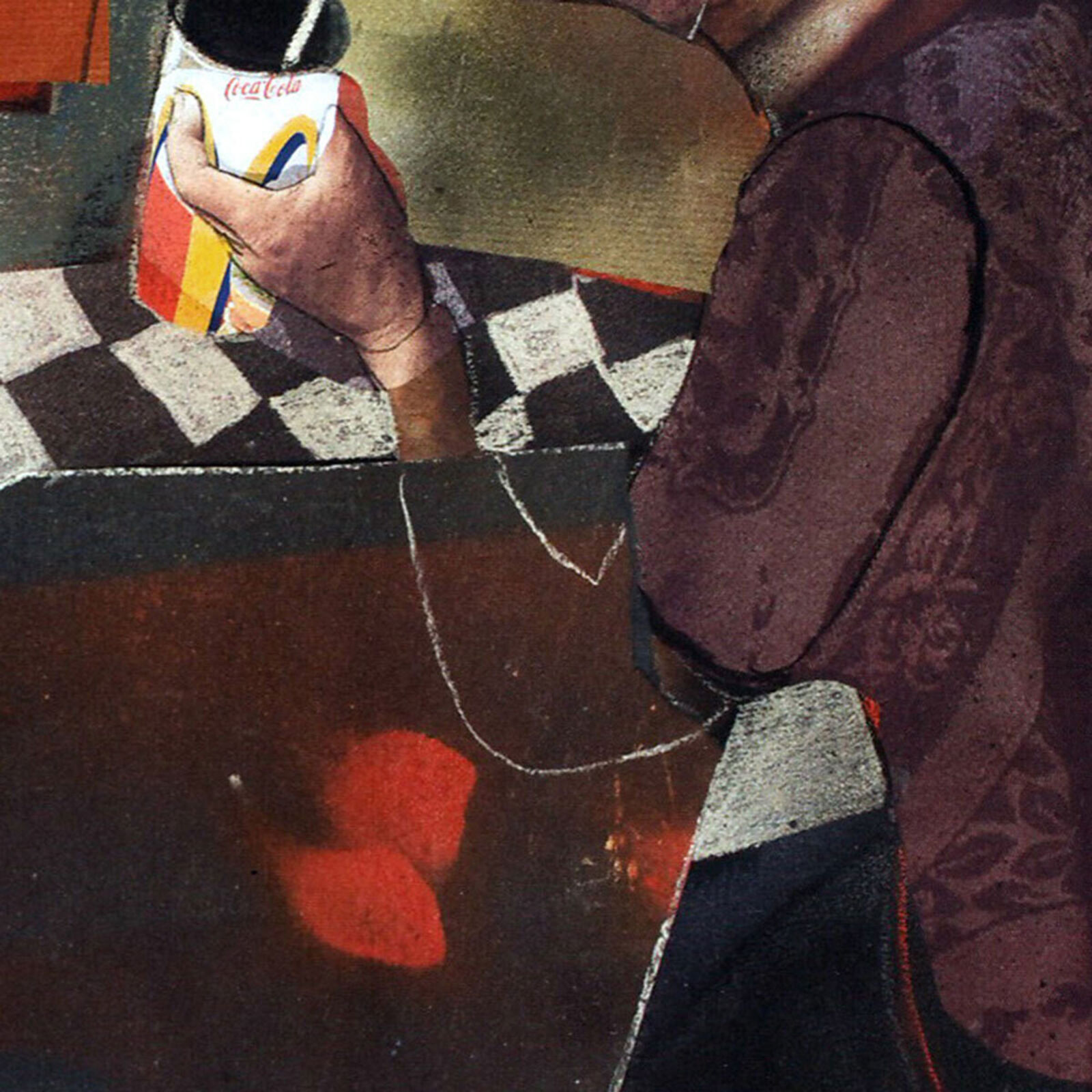 Artwork by Giuseppe Ragazzini, Coppia da McDonald, Made of Mixed Media and Digital Collage on Paper 