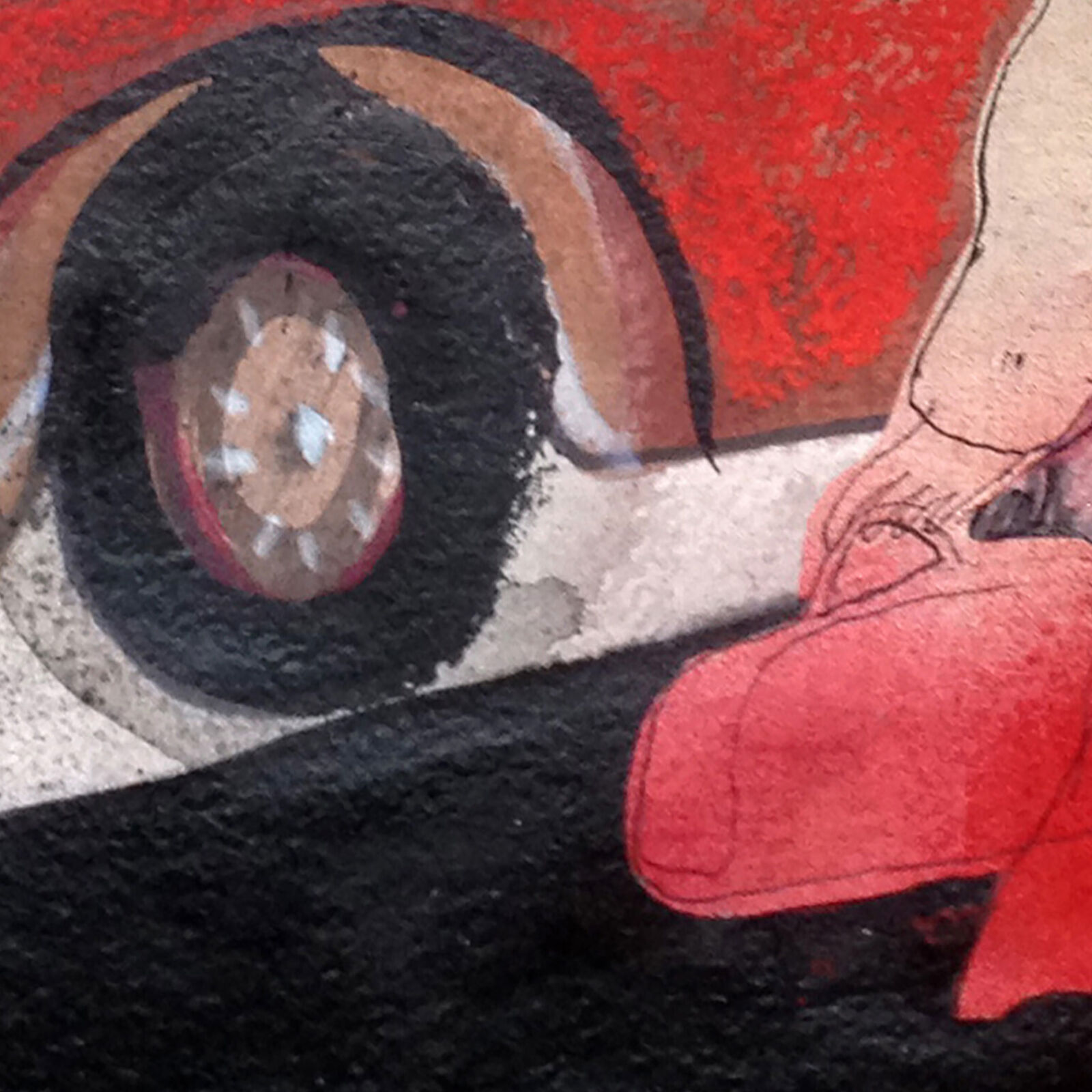 Artwork by Giuseppe Ragazzini, Fermata Bus, Made of Mixed Media and Digital Collage on Paper 