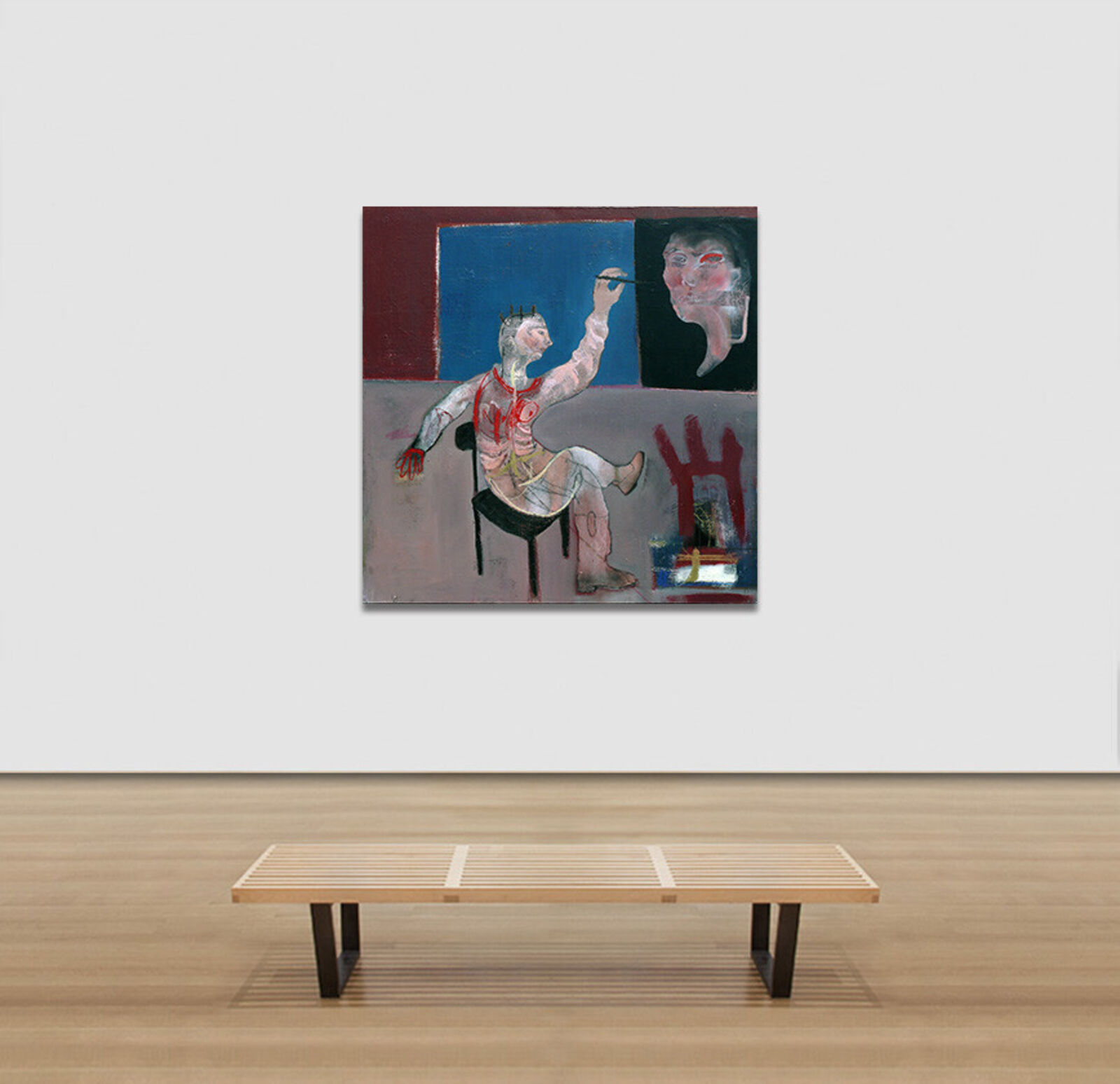 Artwork by Giuseppe Ragazzini, Omaggio a Bacon, Made of Mixed Media on Canvas 