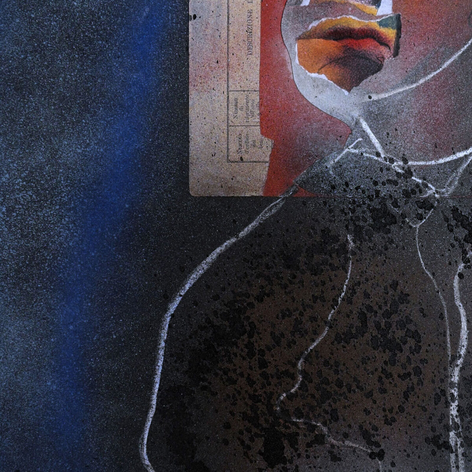 Artwork by Giuseppe Ragazzini, Uomo Seduto Stilizzato, Made of Mixed Media on Paper 