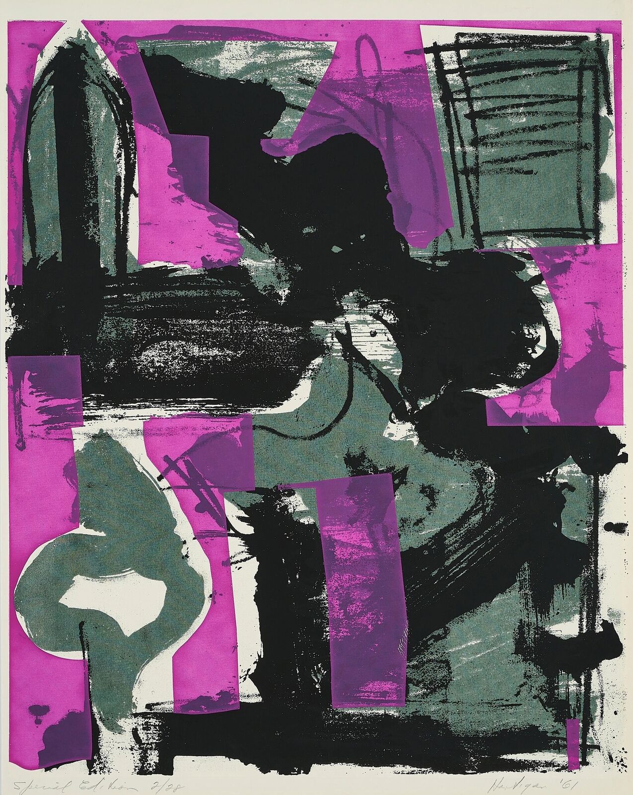 On a Tar Roof by Grace Hartigan, 1961