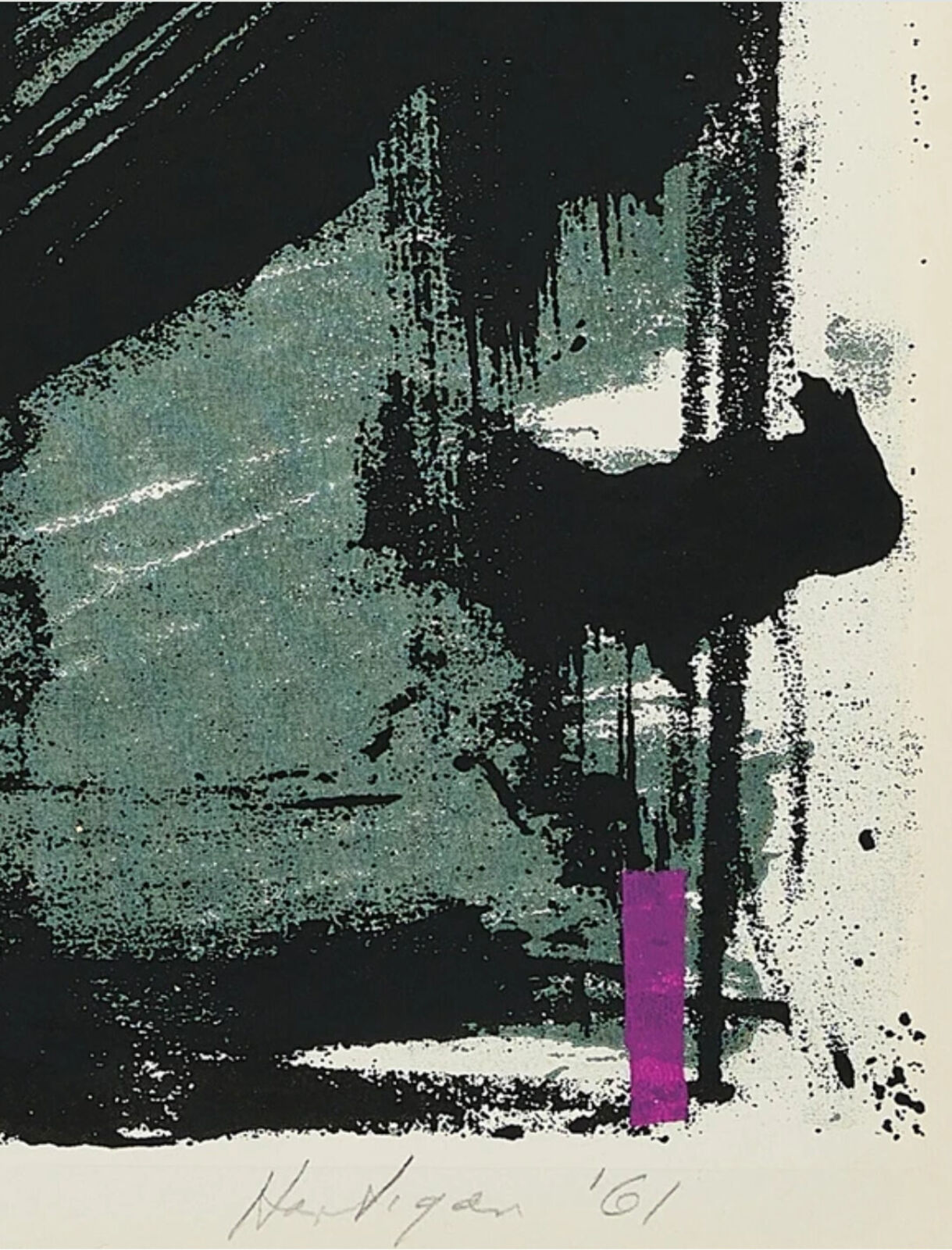 Artwork by Grace Hartigan, On a Tar Roof, Made of Screenprint 