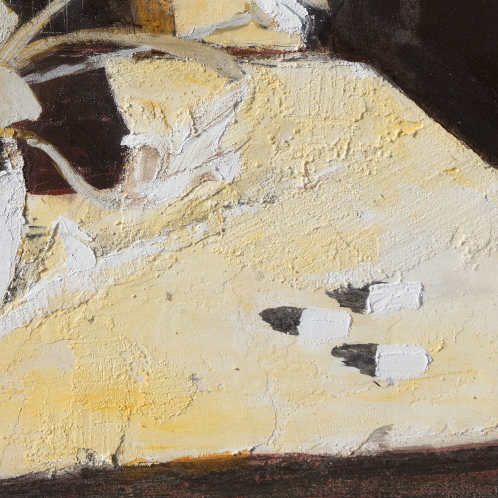 Artwork by Gregory Kitterle, Night Blooms, Made of Pigment and plaster on wood panel 