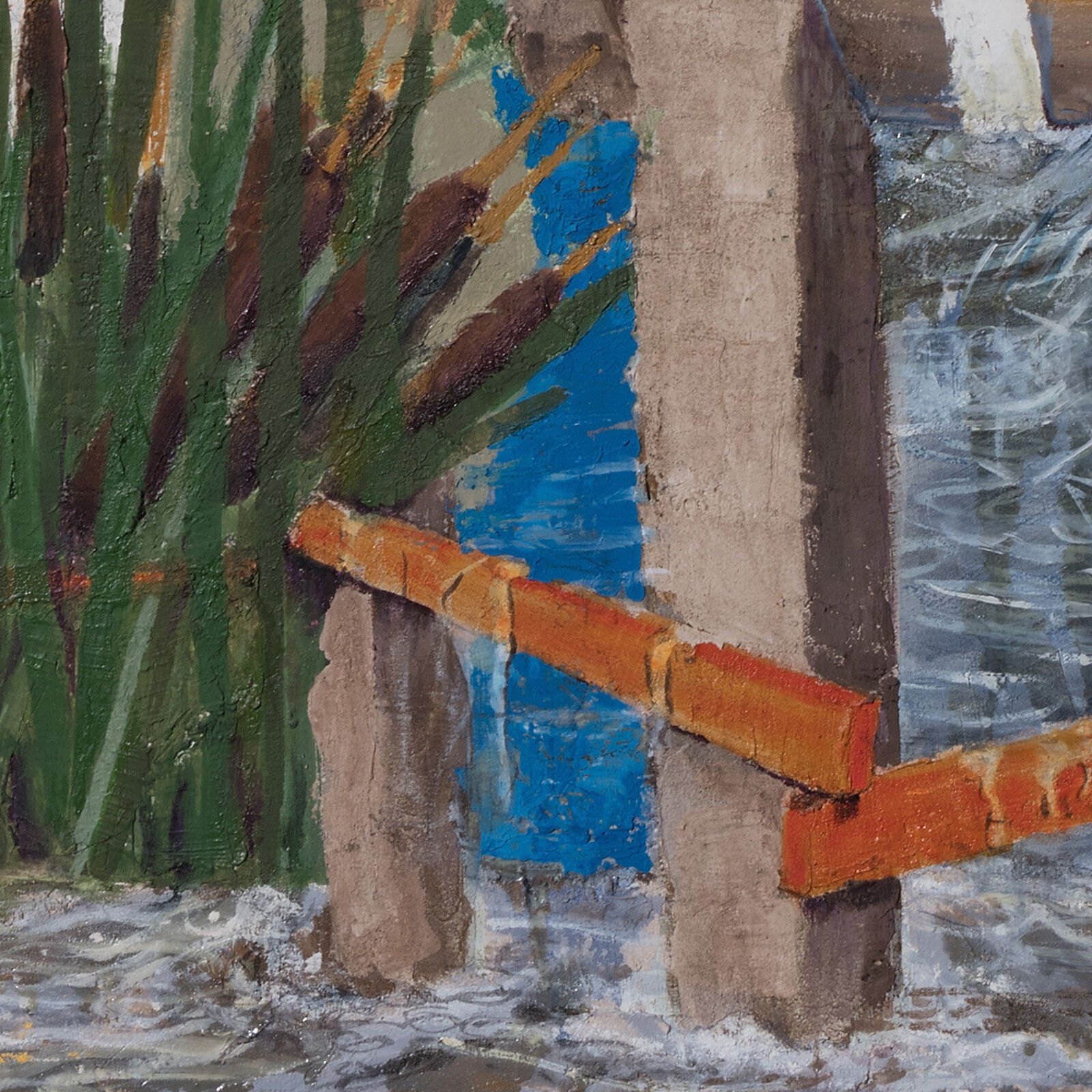 Artwork by Gregory Kitterle, Offering, Made of Pigment and plaster on wood panel 