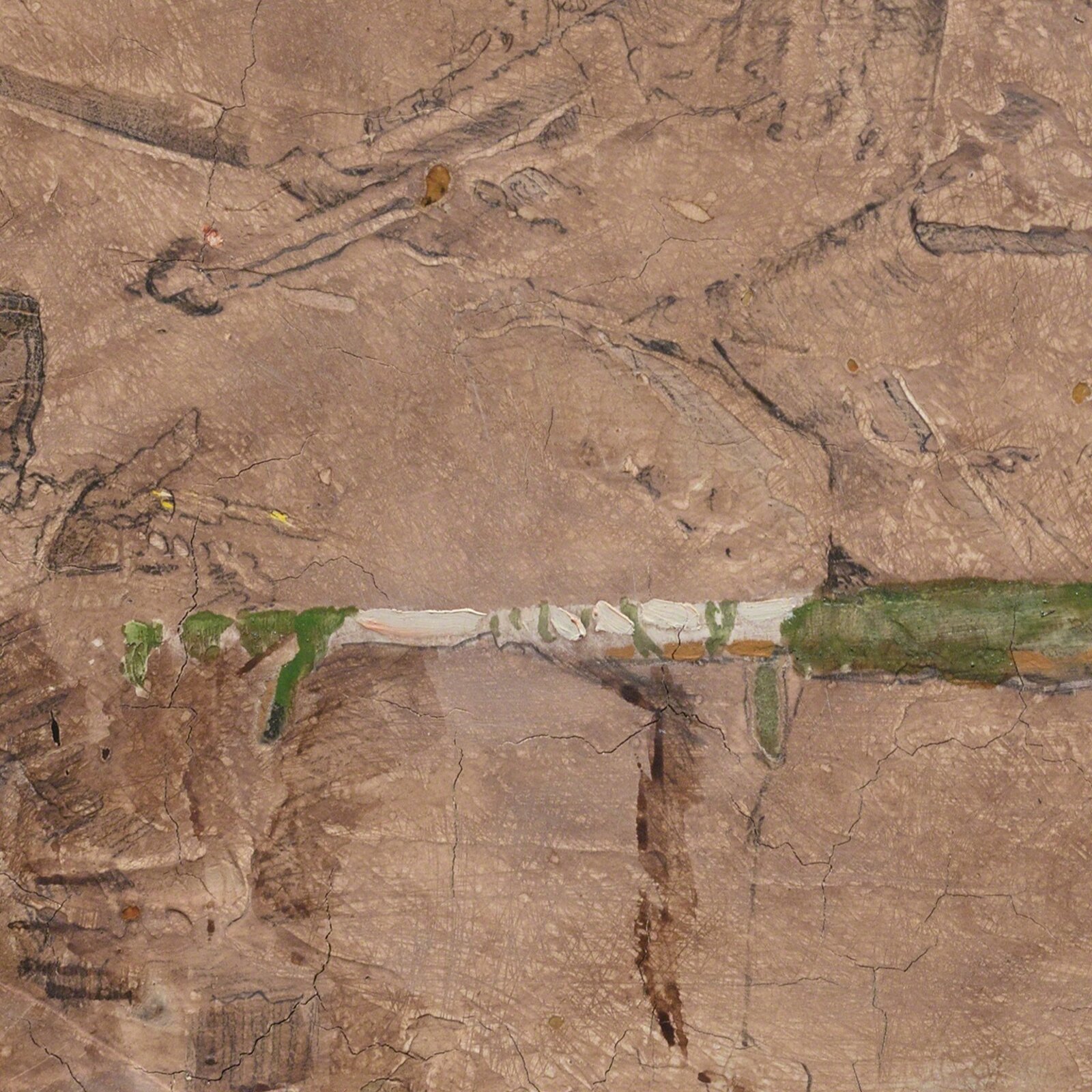 Artwork by Gregory Kitterle, Arch and Pole, Made of Ink, Oil and Pencil on Board 