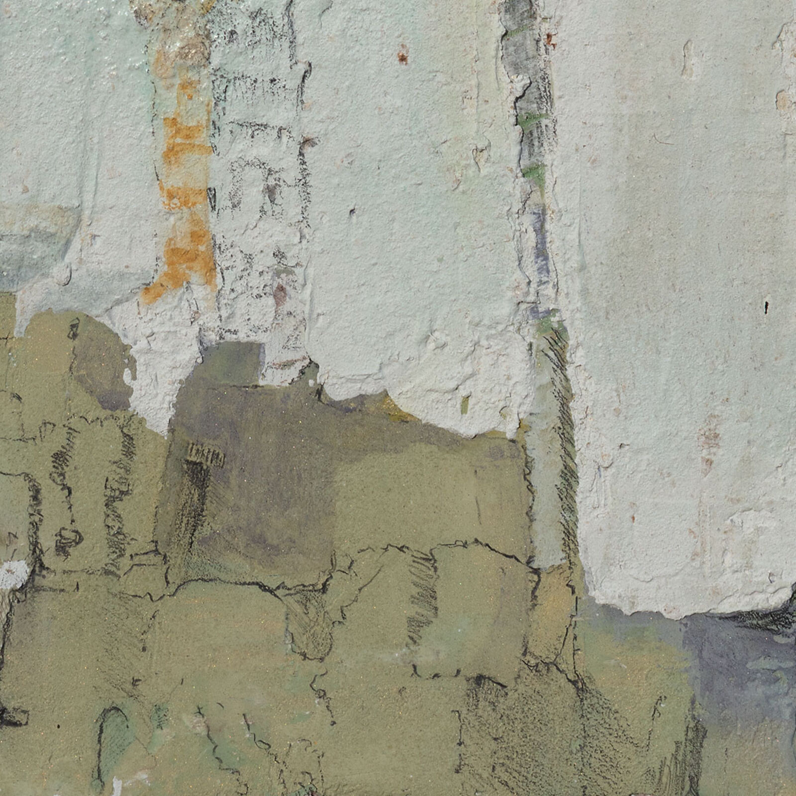 Artwork by Gregory Kitterle, Catching Equilibrium, Made of Fresco on Canvas Mounted on Panel 