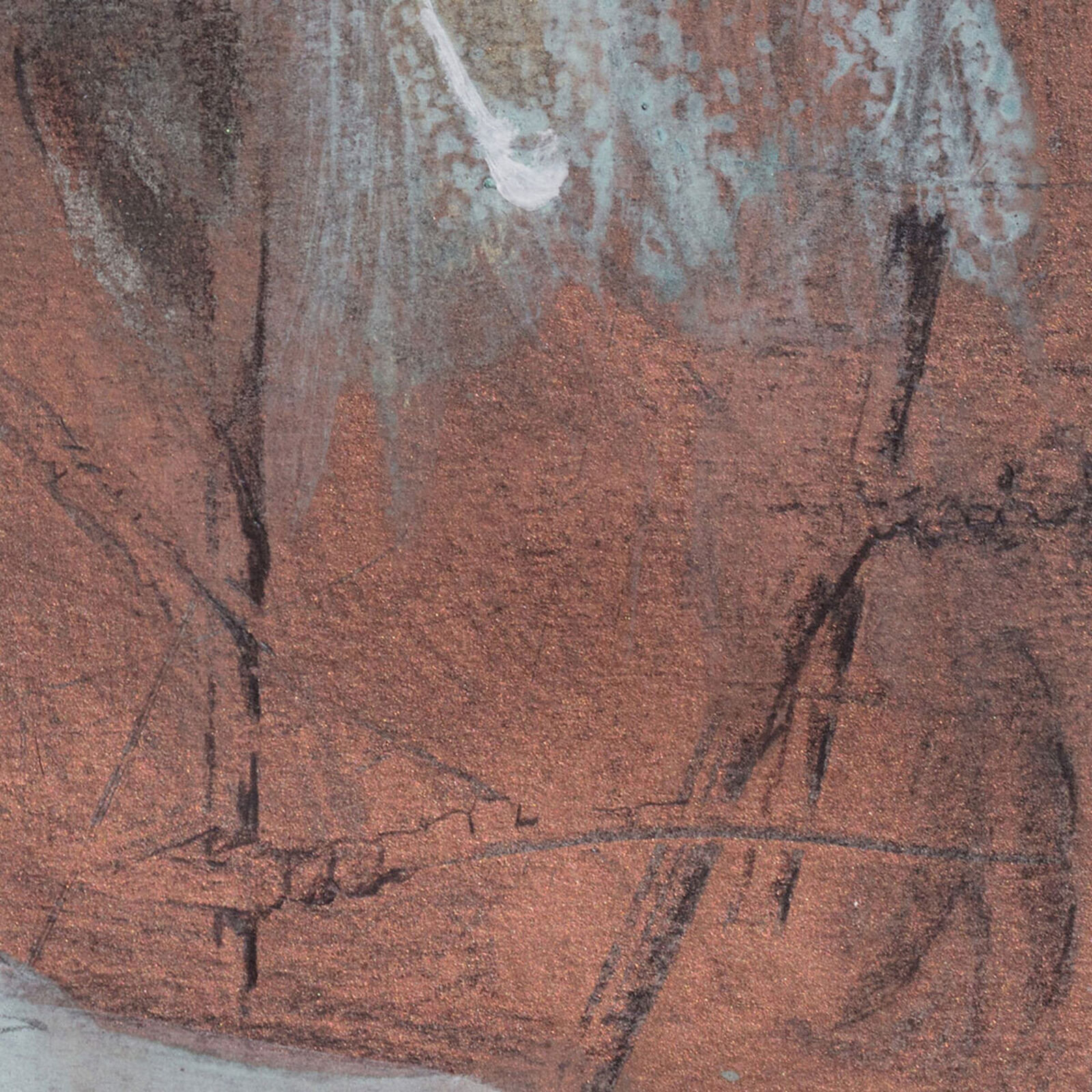 Artwork by Gregory Kitterle, Glyph, Made of Mixed Media on Archival Paper 