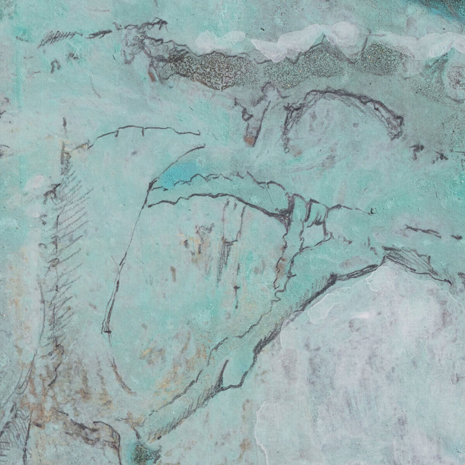 Artwork by Gregory Kitterle, Glyph, Made of Mixed Media on Archival Paper 