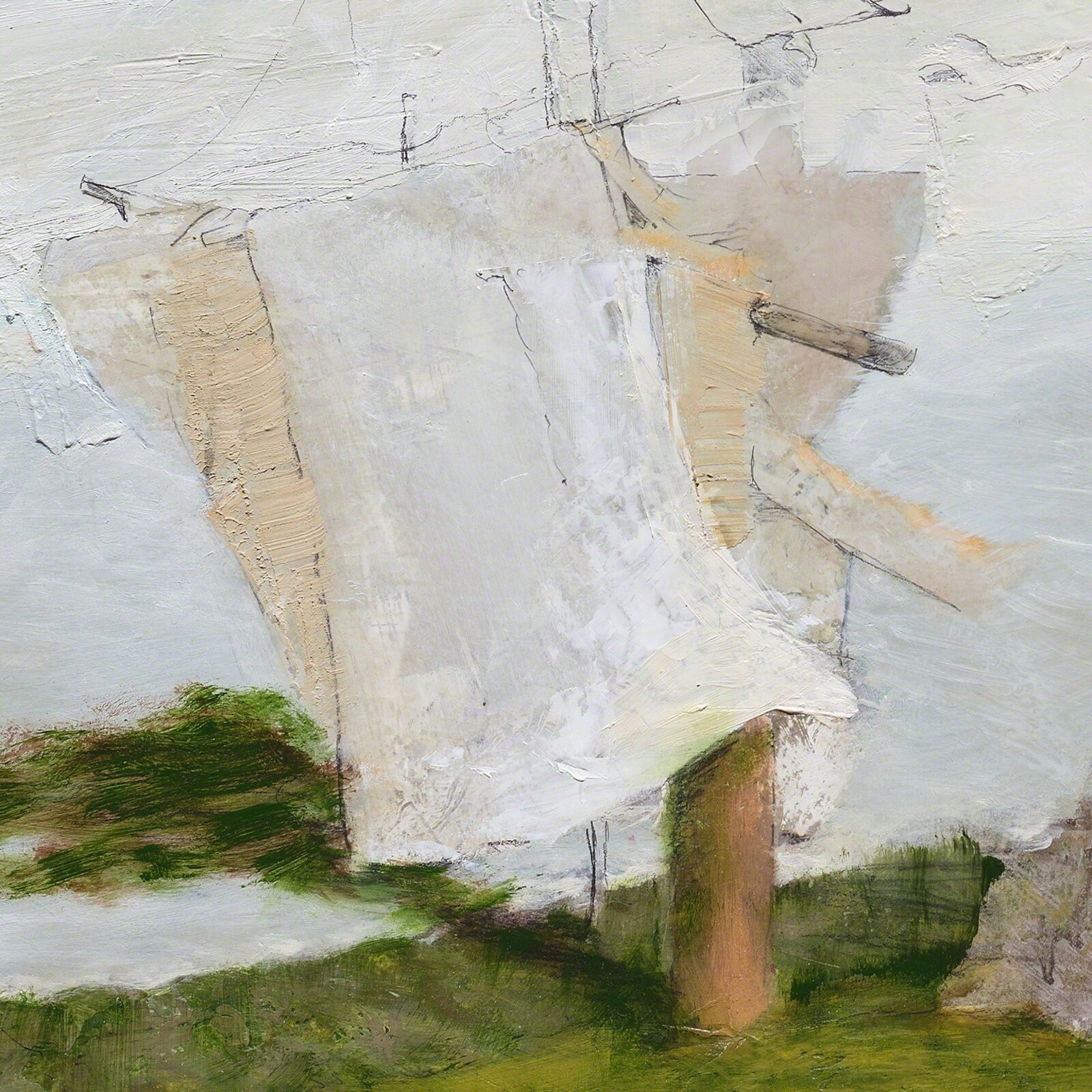 Artwork by Gregory Kitterle, Last Harrah, Made of Resin, Plaster, Pencil and Oil Paint on Board 