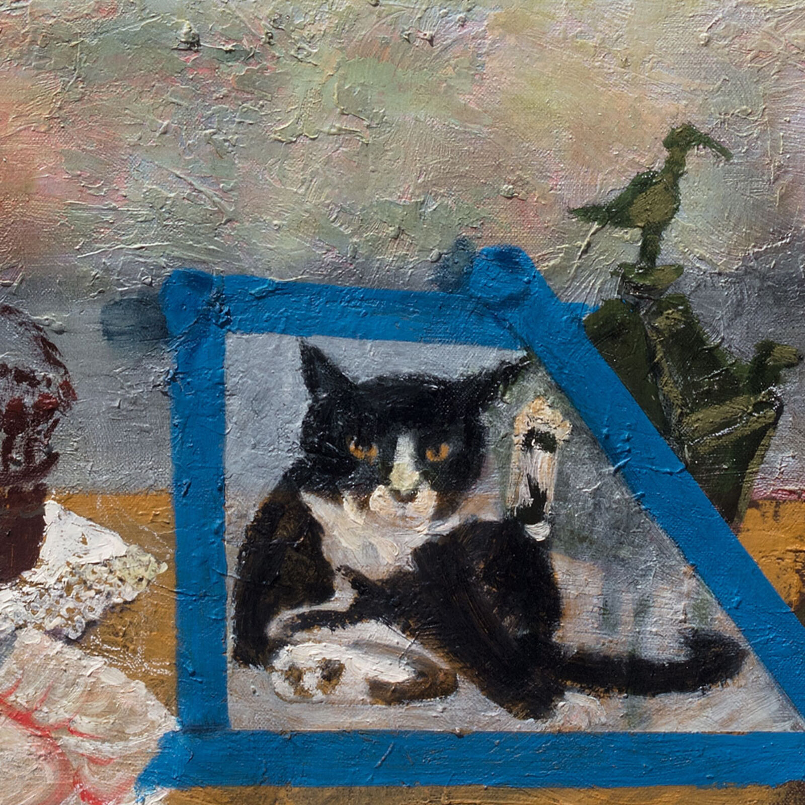 Artwork by Gregory Kitterle, My Cat Gets into Everything, Made of Oil on Canvas 
