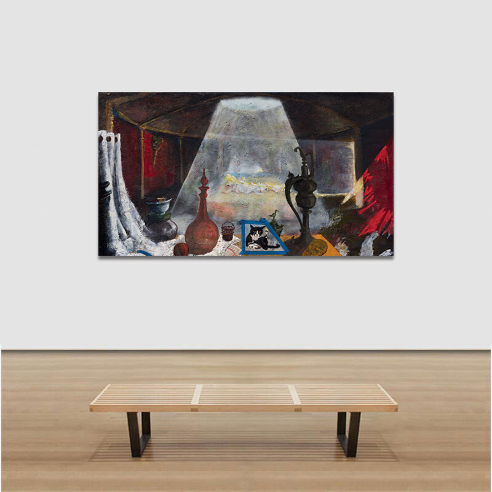 Artwork by Gregory Kitterle, My Cat Gets into Everything, Made of Oil on Canvas 