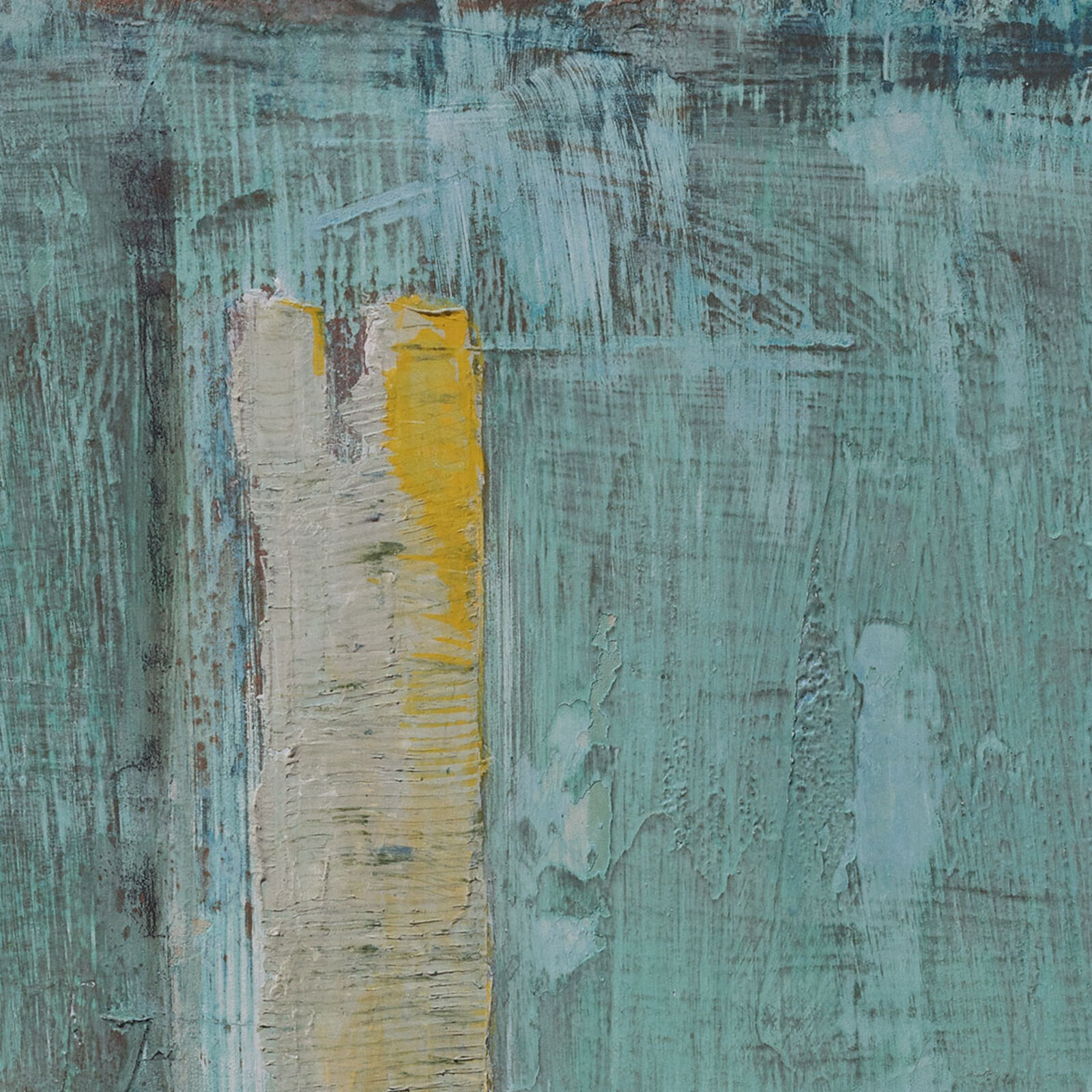Artwork by Gregory Kitterle, Patina Experiment #9, Made of Fresco & Patina on Canvas Mounted on Panel 