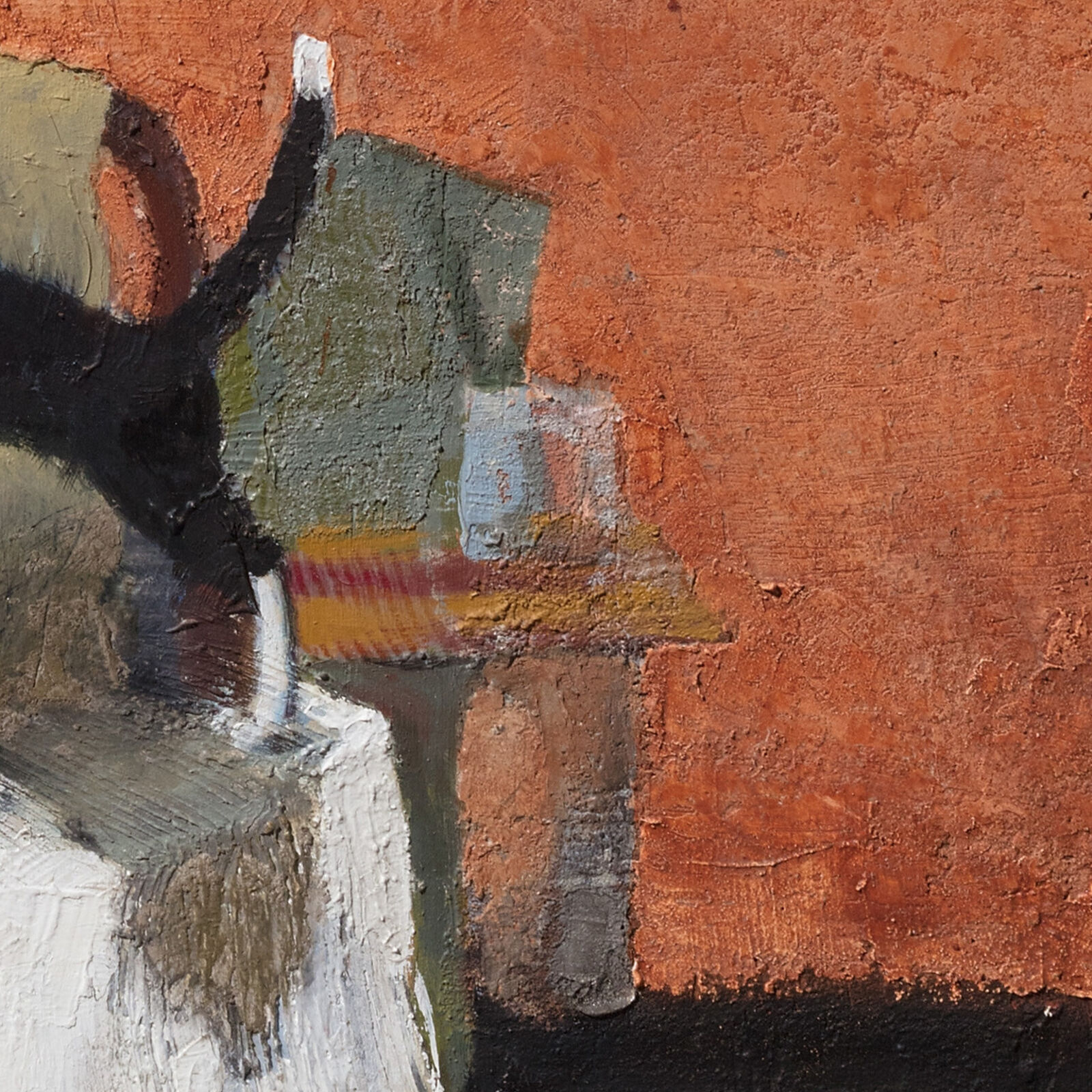 Artwork by Gregory Kitterle, Ready for a Nap, Made of Fresco on wood panel 