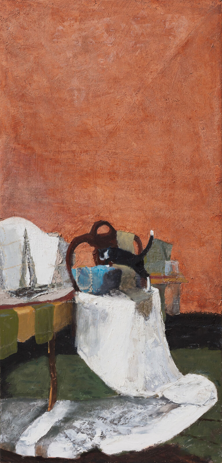 Artwork by Gregory Kitterle, Ready for a Nap, Made of Fresco on wood panel 