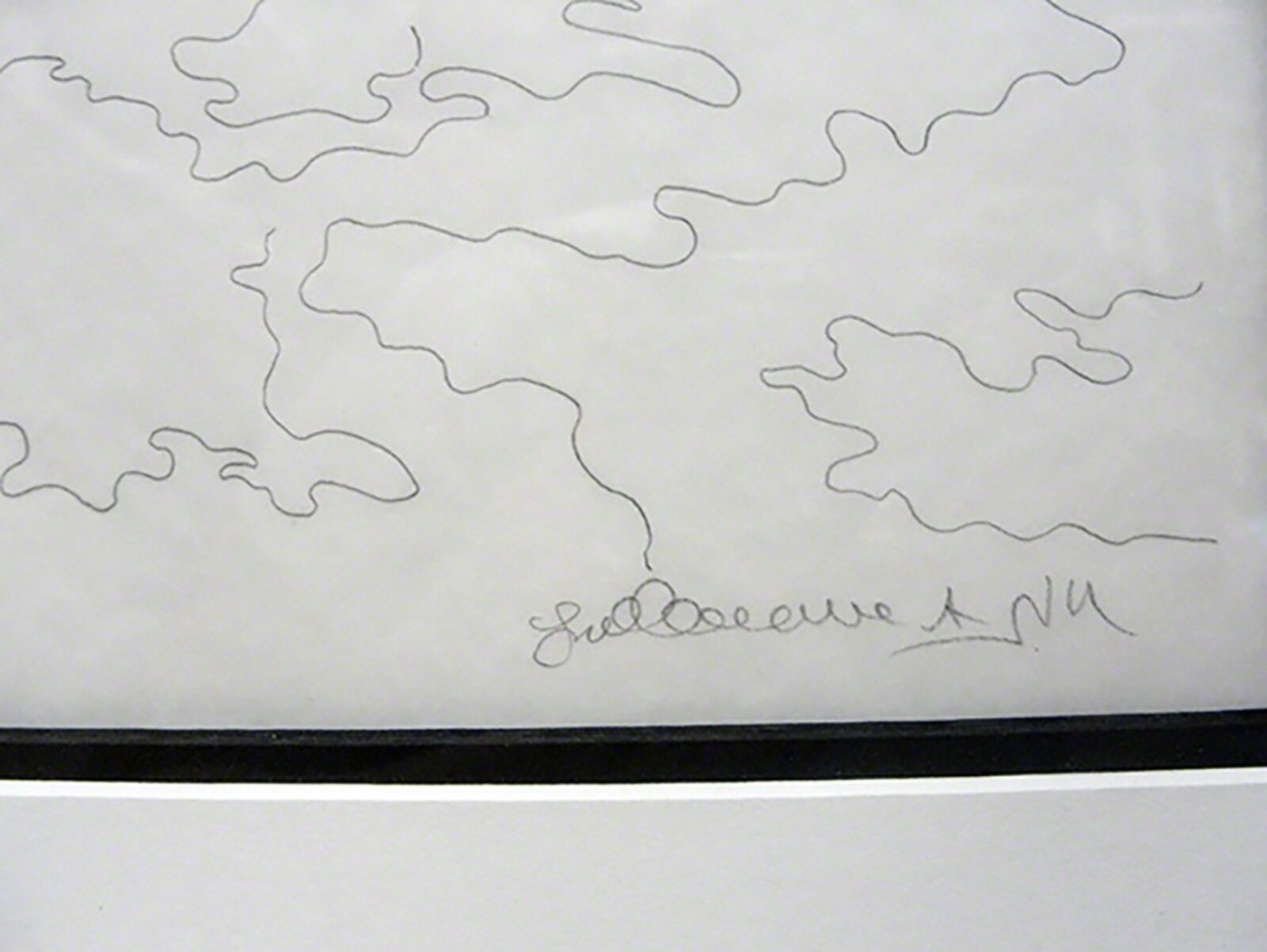 A black and white drawing of an angel holding a child.