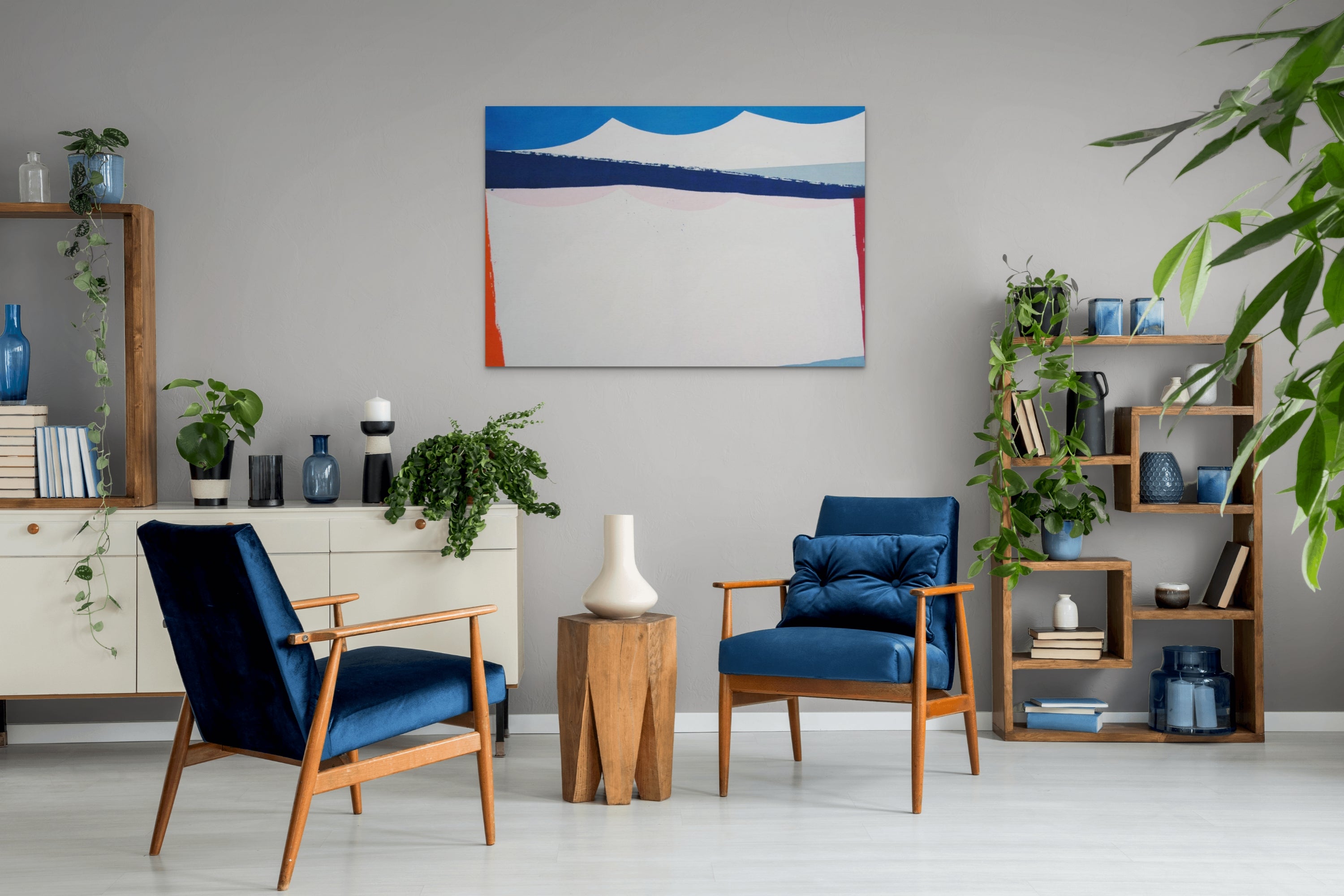 Artwork by Guillaume Moschini, A L'Horizon 02, Made of Acrylic and ink on canvas 