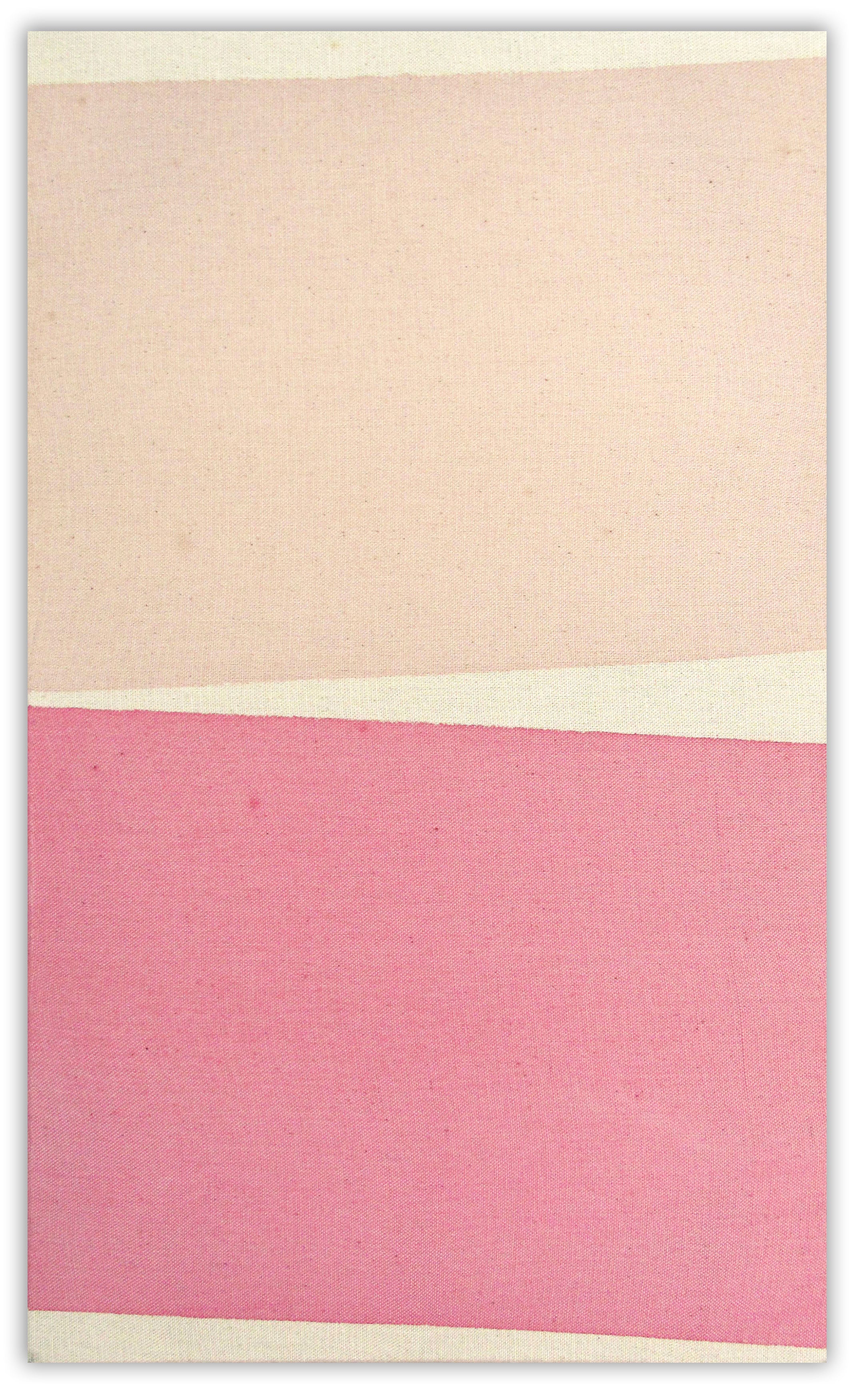 A piece of paper with a pink and beige stripe on it.