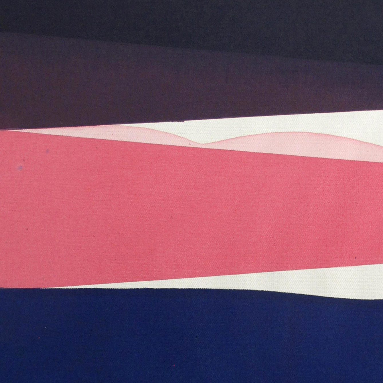 A blue and pink abstract painting on a white background.