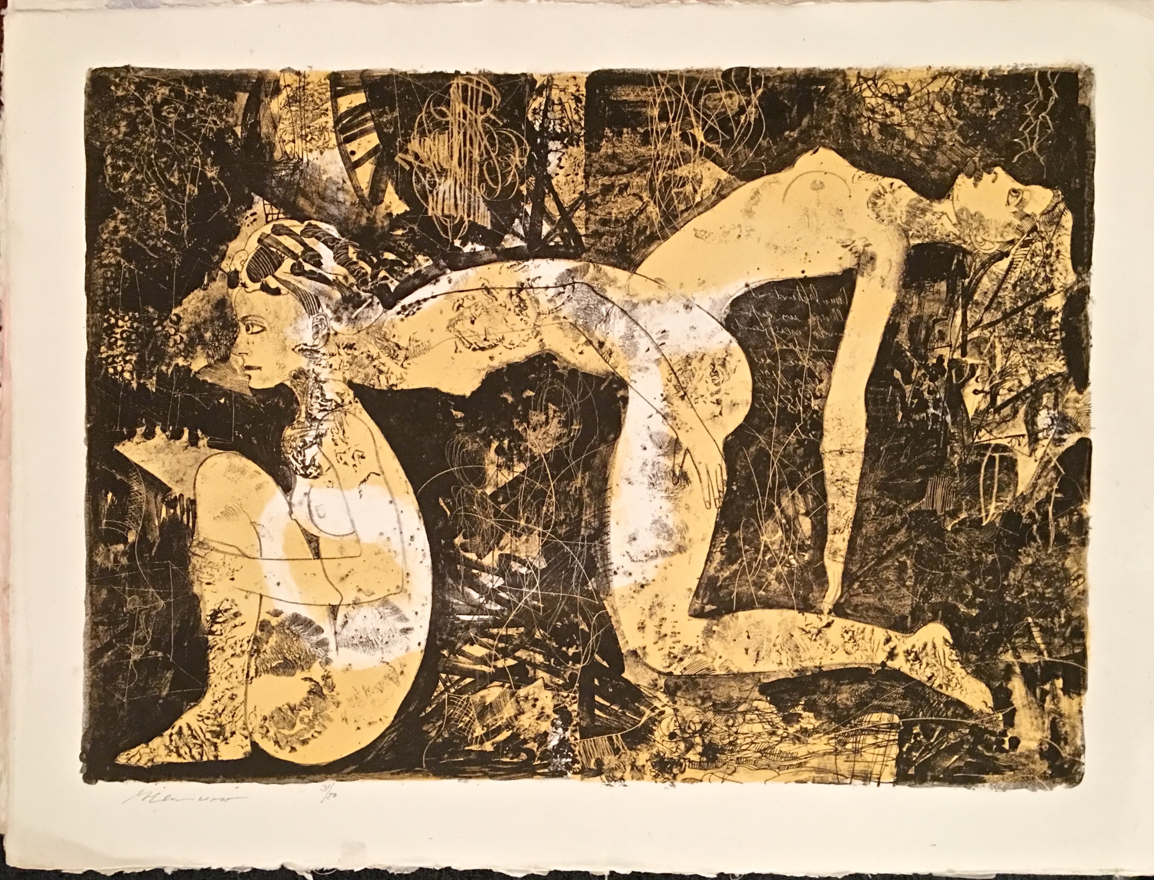 Mujeres bailando by Guillermo Ceniceros, 1987