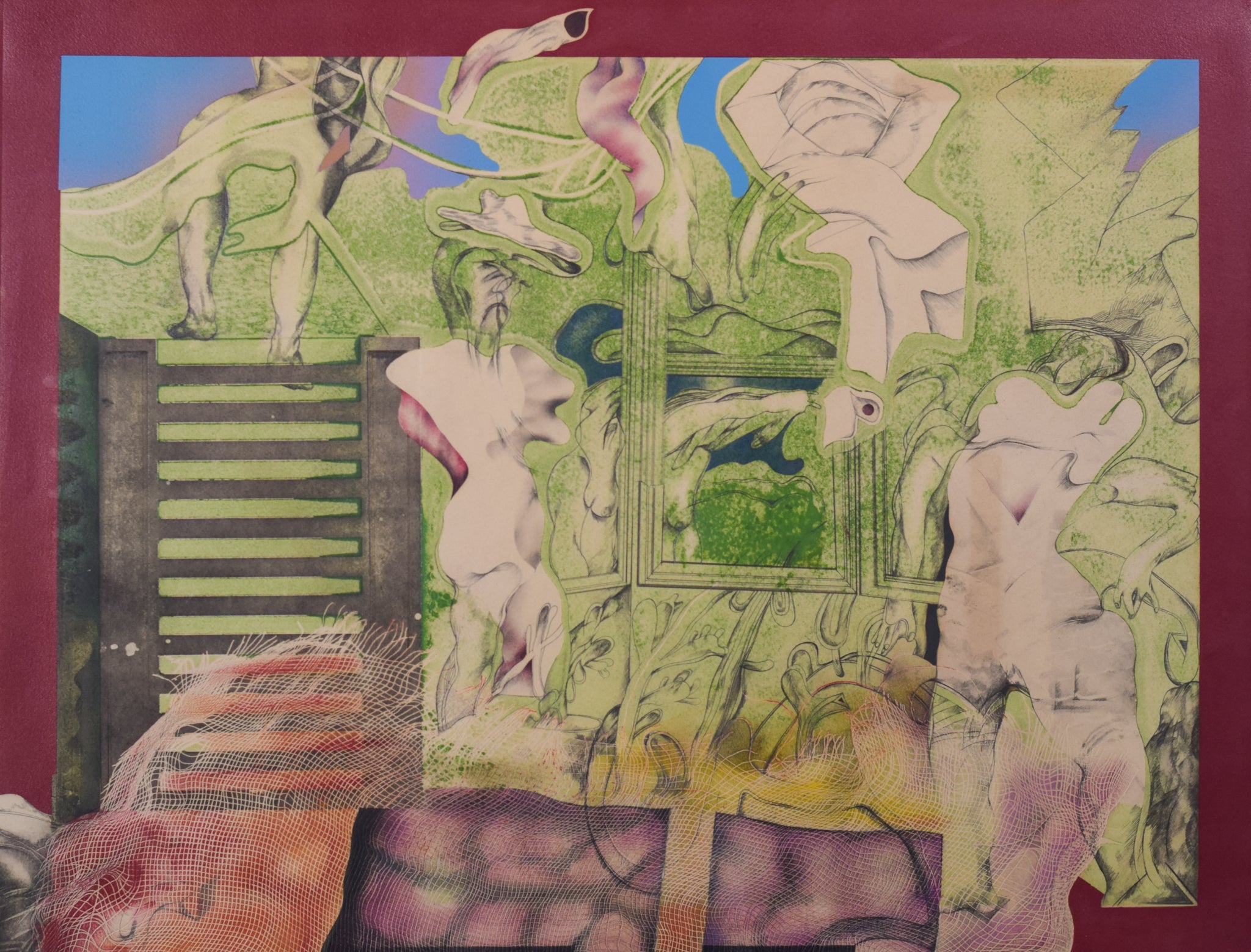 Surrealist Composition by Gustavo Carbó Berthold, 1980