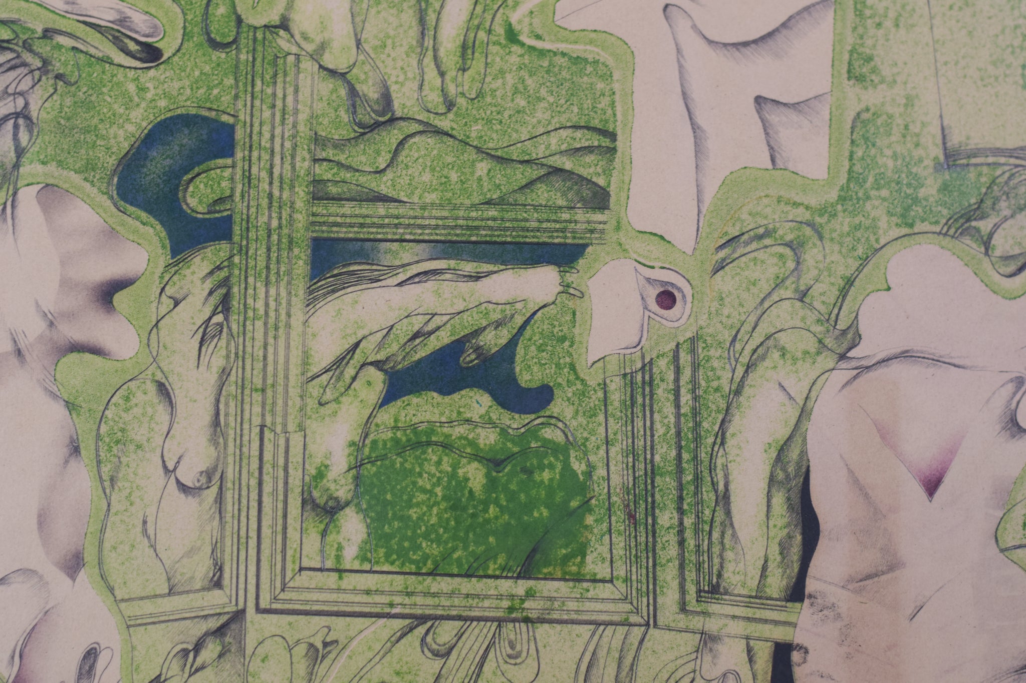 Artwork by Gustavo Carbó Berthold, Surrealist Composition, Made of Pen and ink 