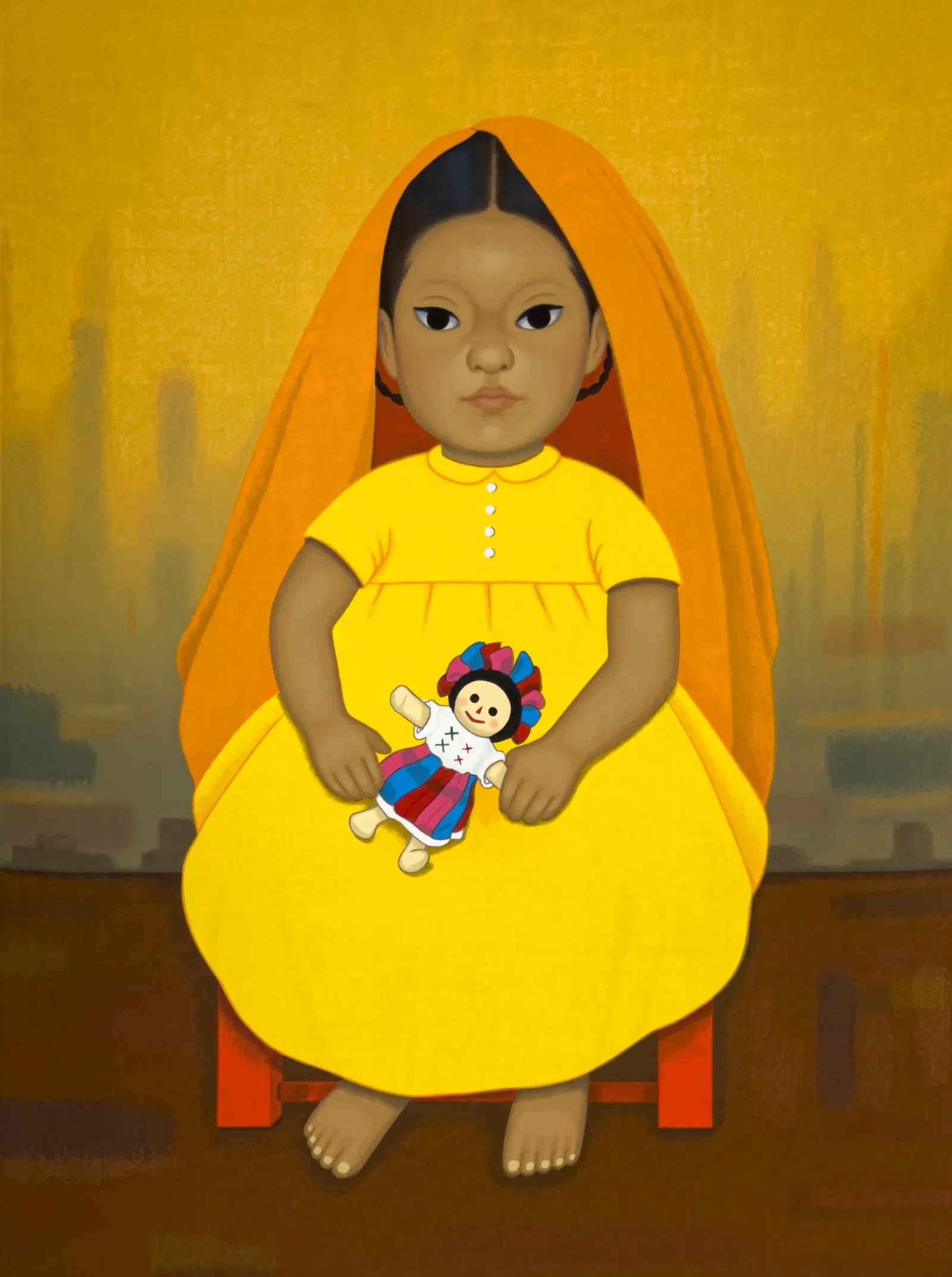 Chica con muneca by Gustavo Montoya, 1985