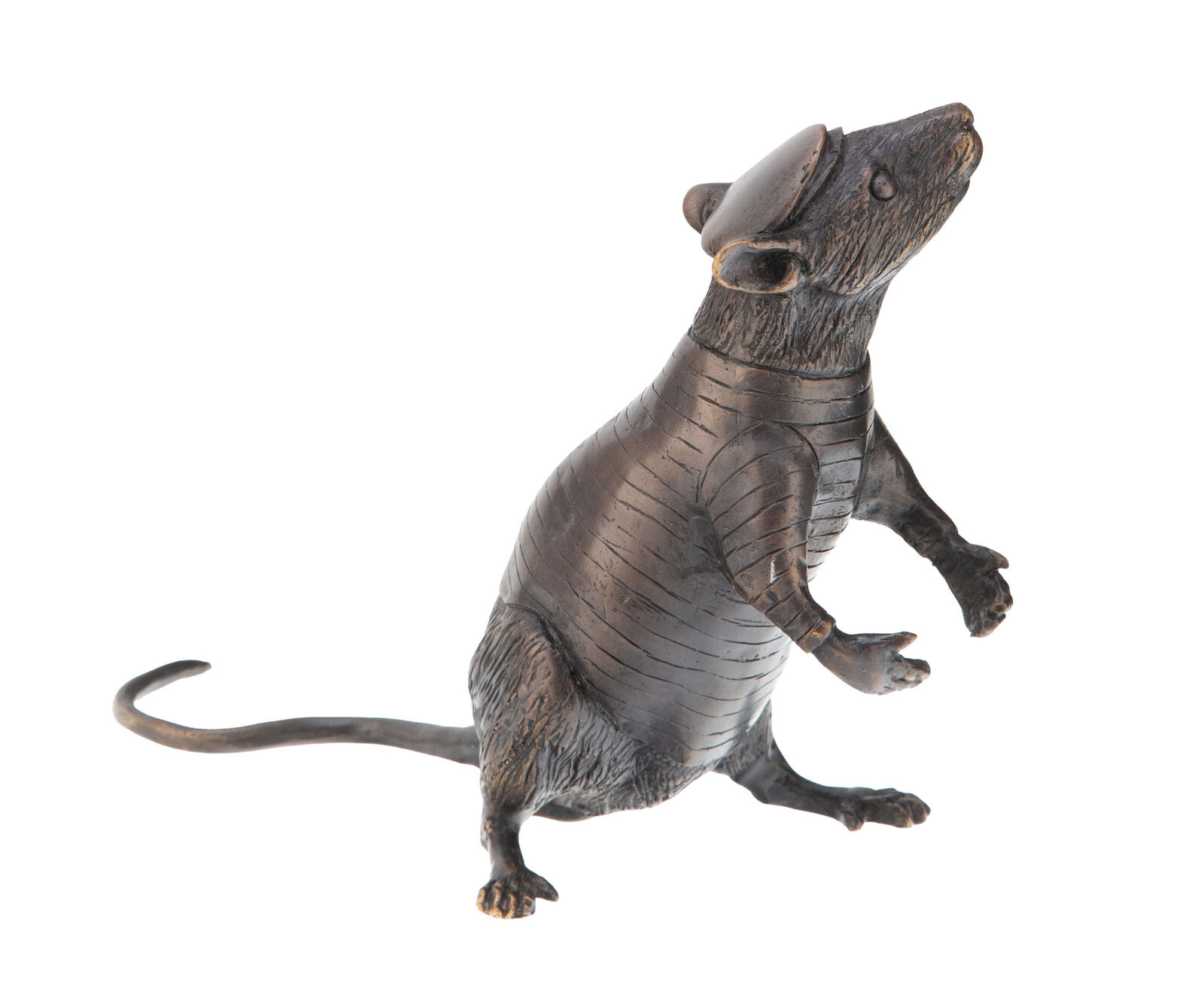 A rat lamp with a light bulb on top of it.