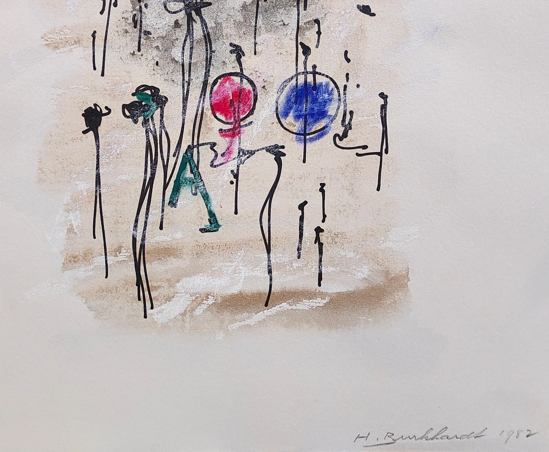 A painting of a group of people walking down a street.