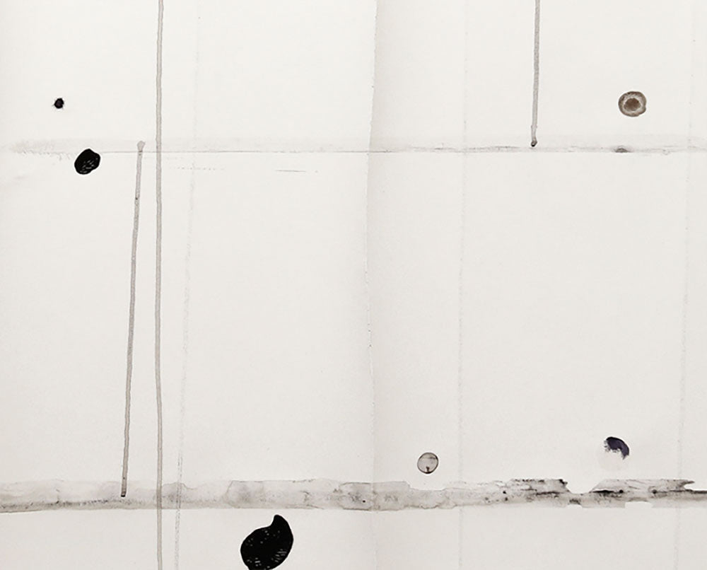 Artwork by Harald Kröner, HK1904YP, Made of Ink, enamel, collage on paper 