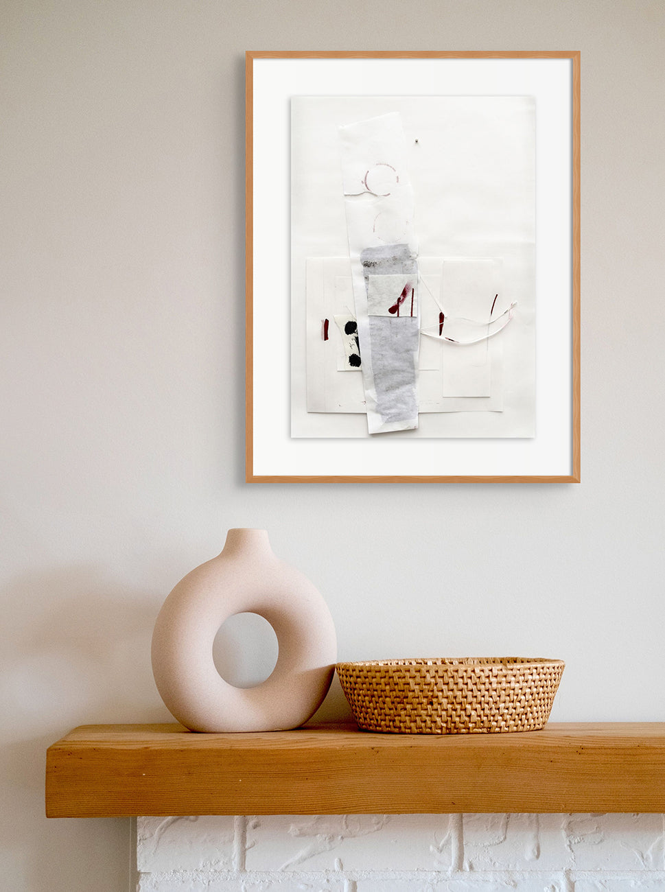 Artwork by Harald Kröner, K1993, Made of Ink, collage, cutting on paper 