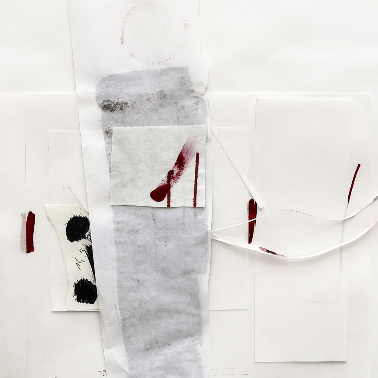 Artwork by Harald Kröner, K1993, Made of Ink, collage, cutting on paper 