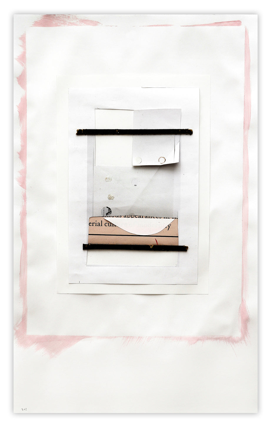 Artwork by Harald Kröner, K2119, Made of Gouache, print, collage on paper 