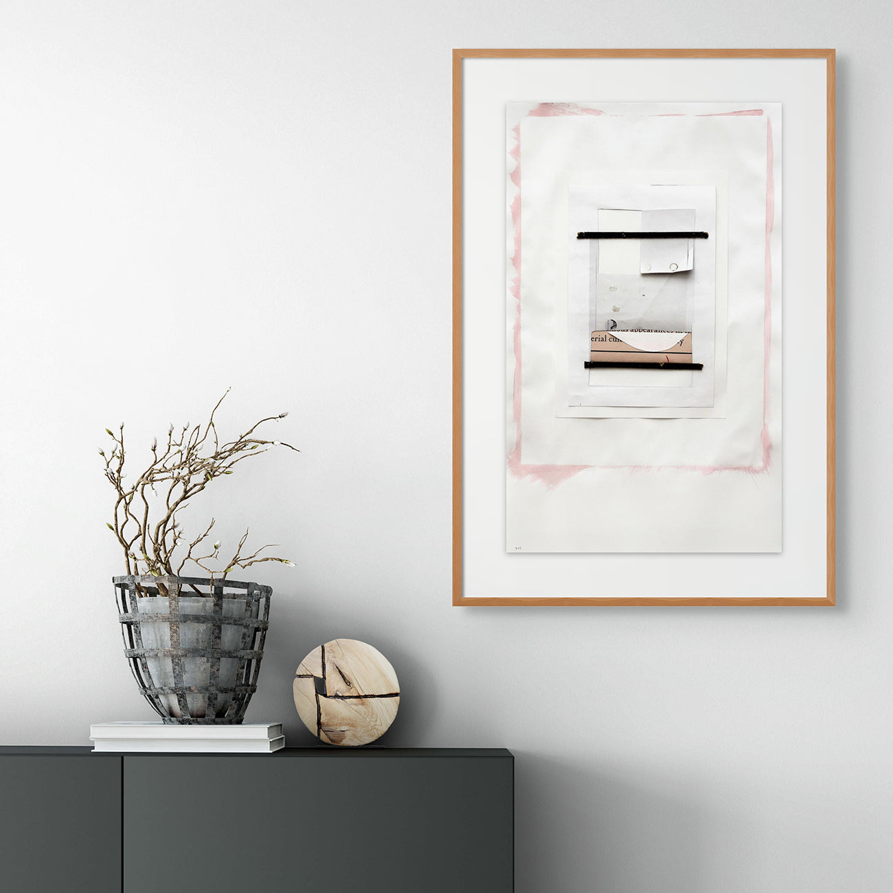 Artwork by Harald Kröner, K2119, Made of Gouache, print, collage on paper 