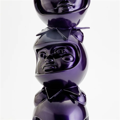 Artwork by Hebru Brantley, 3 The Hard Way (SE), Made of Bronze sculpture with a specialist satin paint finish 
