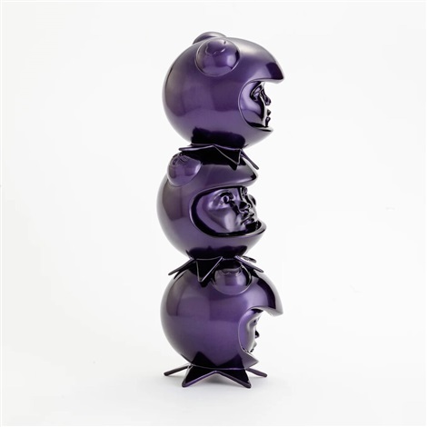 Artwork by Hebru Brantley, 3 The Hard Way (SE), Made of Bronze sculpture with a specialist satin paint finish 