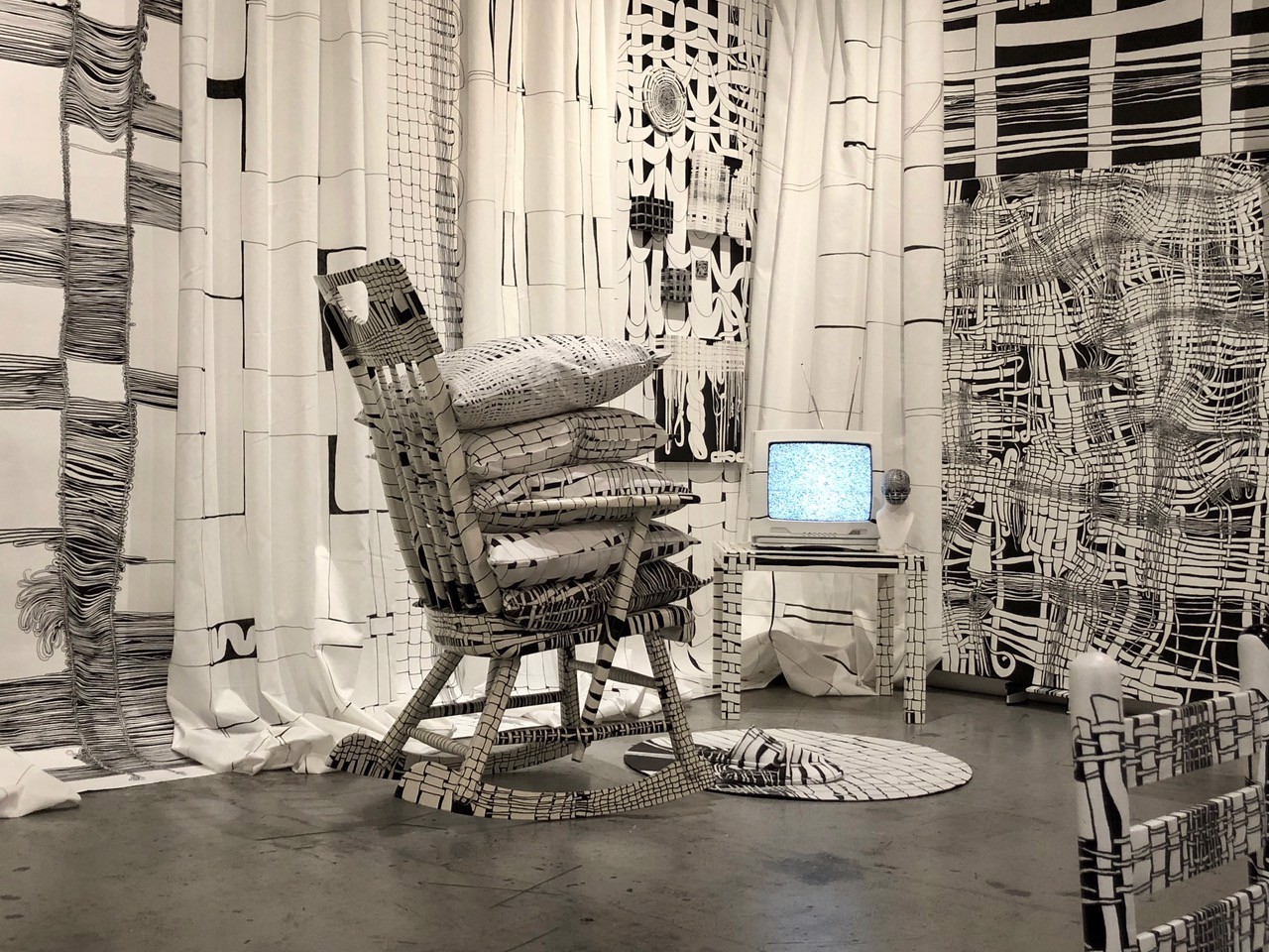 Woven Living Room Installation by Hedwige Jacobs, 2020
