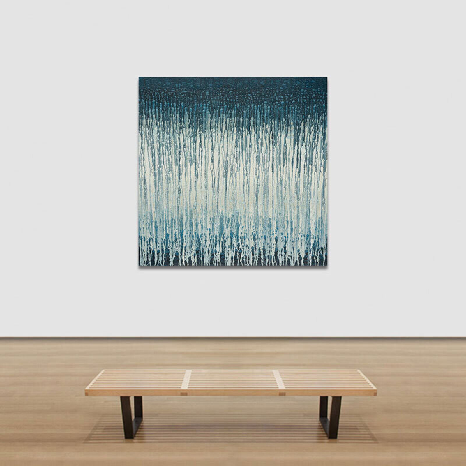 Artwork by Heidi Thompson, Blue Veils over Sunlight, Made of Acrylic on Canvas 