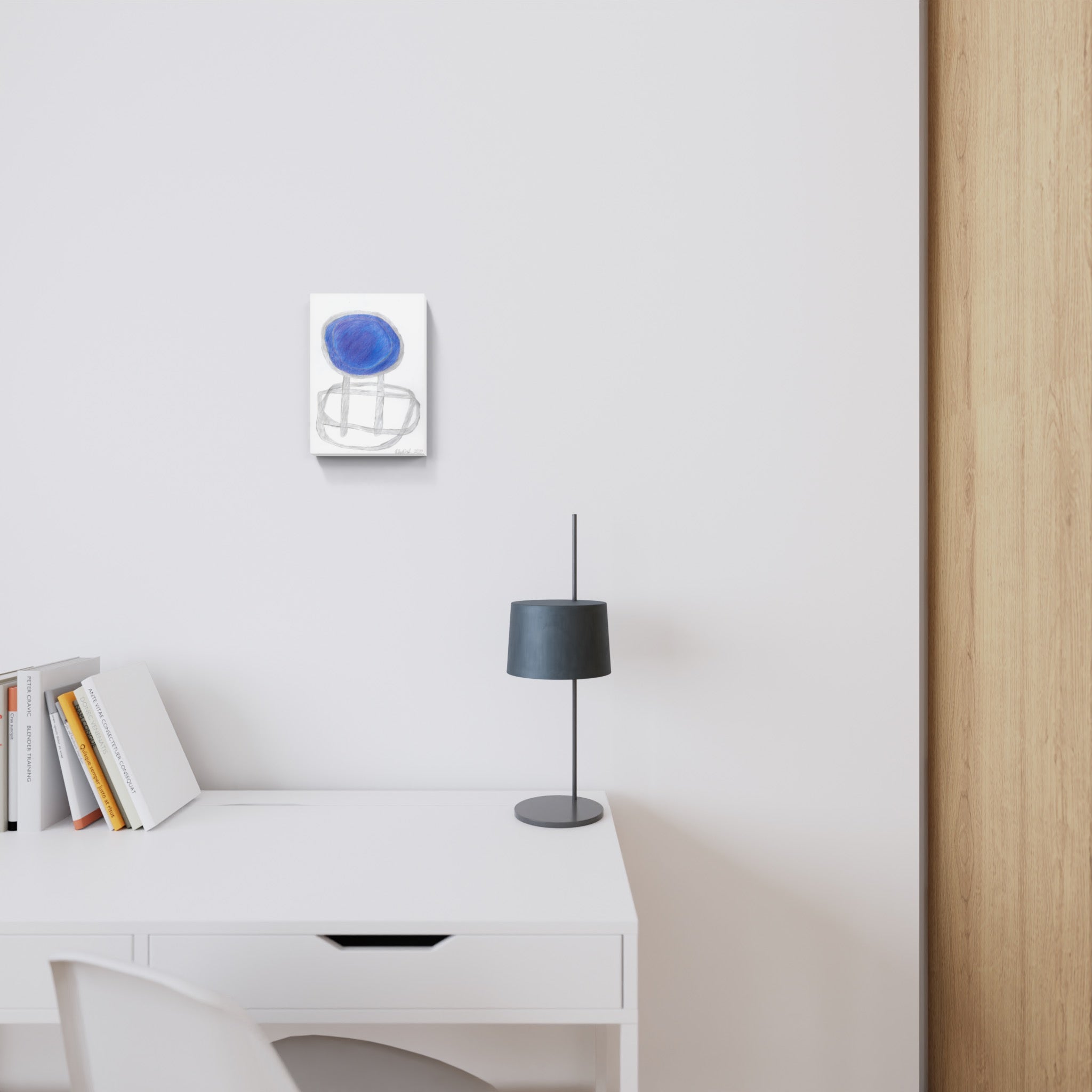 Artwork by Helmut Hladisch, Stool, Made of Pencil, coloured pencils 