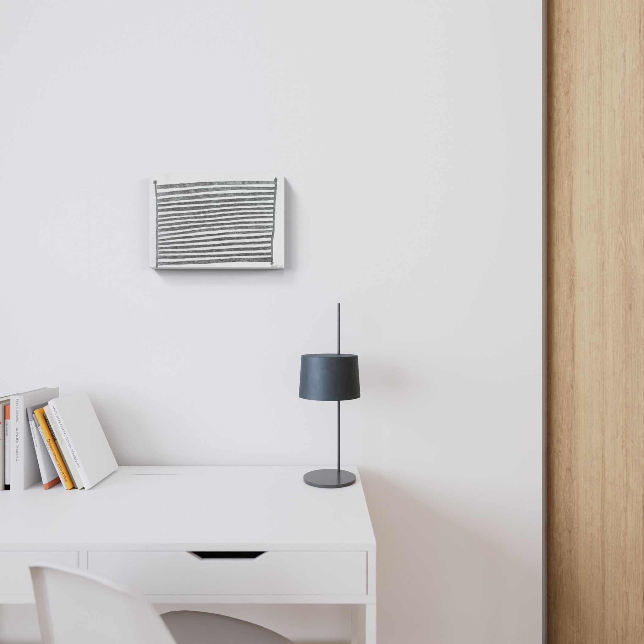 Artwork by Helmut Hladisch, Towel rail, Made of Pencil 