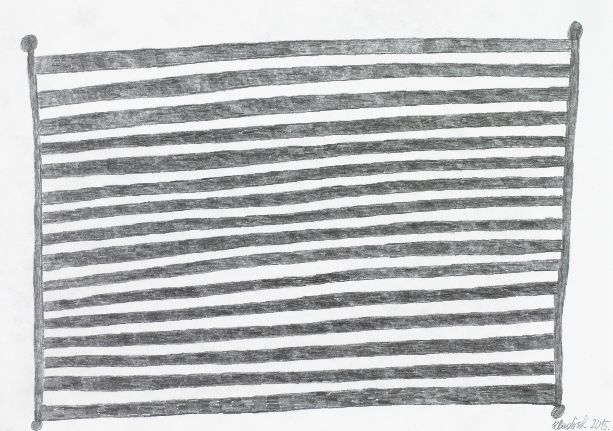 Artwork by Helmut Hladisch, Towel rail, Made of Pencil 