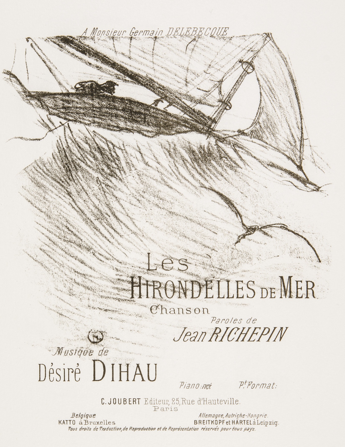 Les Hirondelles De Mer by Henri de Toulouse-Lautrec, 1895-1896