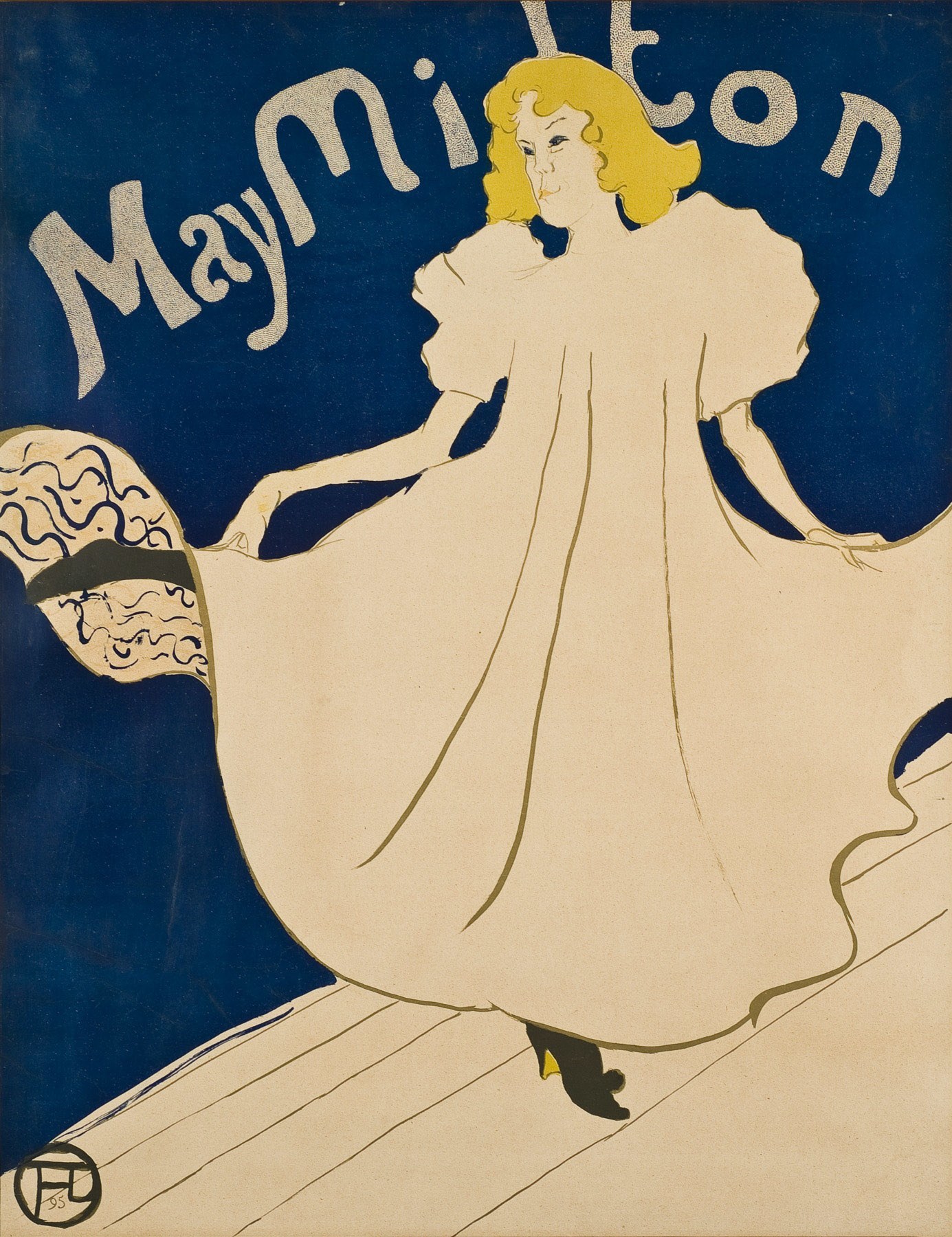 A poster advertising a woman in a white dress.