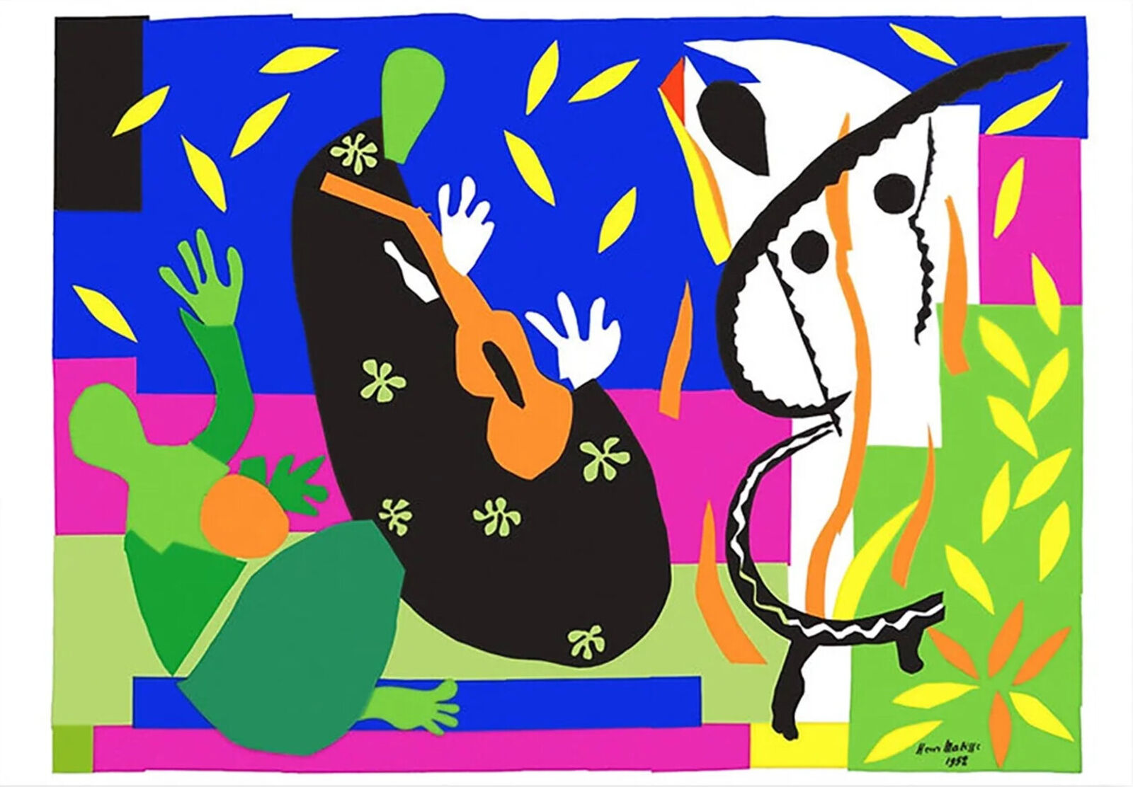Artwork by Henri Matisse, La Tristesse du Roi, Made of 5 colors lithograph on 300g BFK Rives paper 