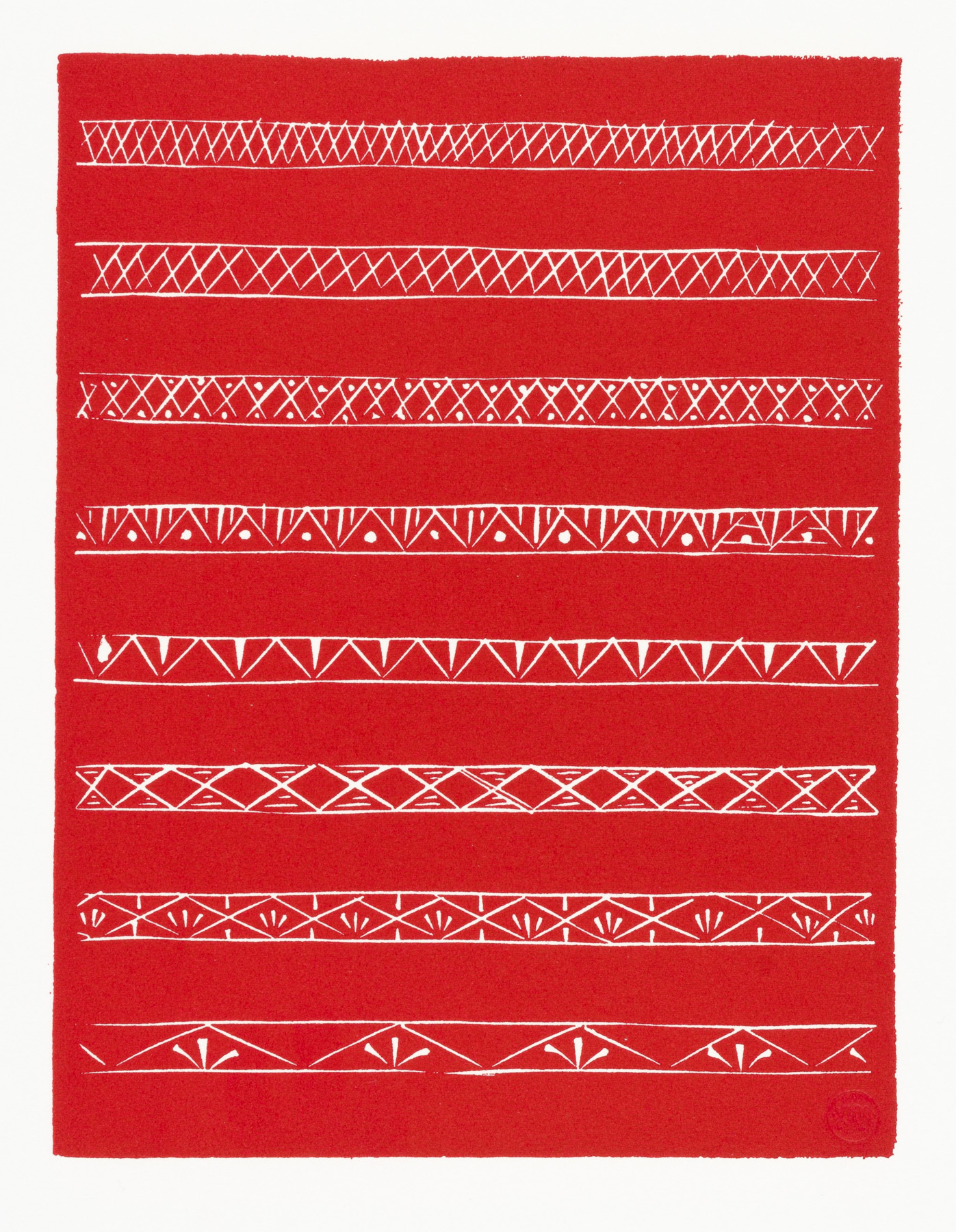 Artwork by Henri Matisse, Bandeaux En Rouge (Variant II), Made of Linocut 