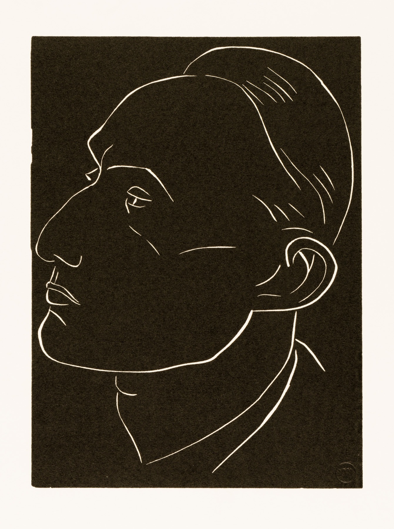 Artwork by Henri Matisse, . . . Et il faudra mourir sans avoir tué le vent . . . (p. 23; variant I),, Made of Linocut 