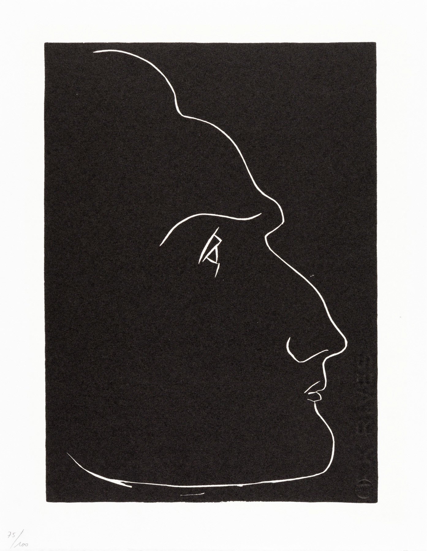 Artwork by Henri Matisse, . . . Et il faudra mourir sans avoir tué le vent . . . (p. 23; variant V), Made of Linocut 
