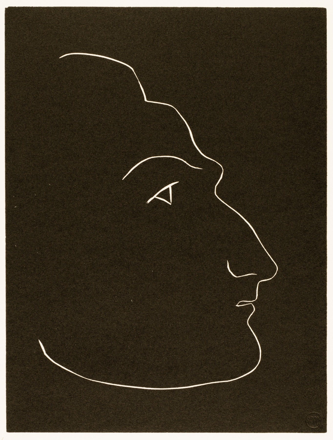 Artwork by Henri Matisse, . . . Et il faudra mourir sans avoir tué le vent . . . (p. 23; variant VI), Made of Linocut 