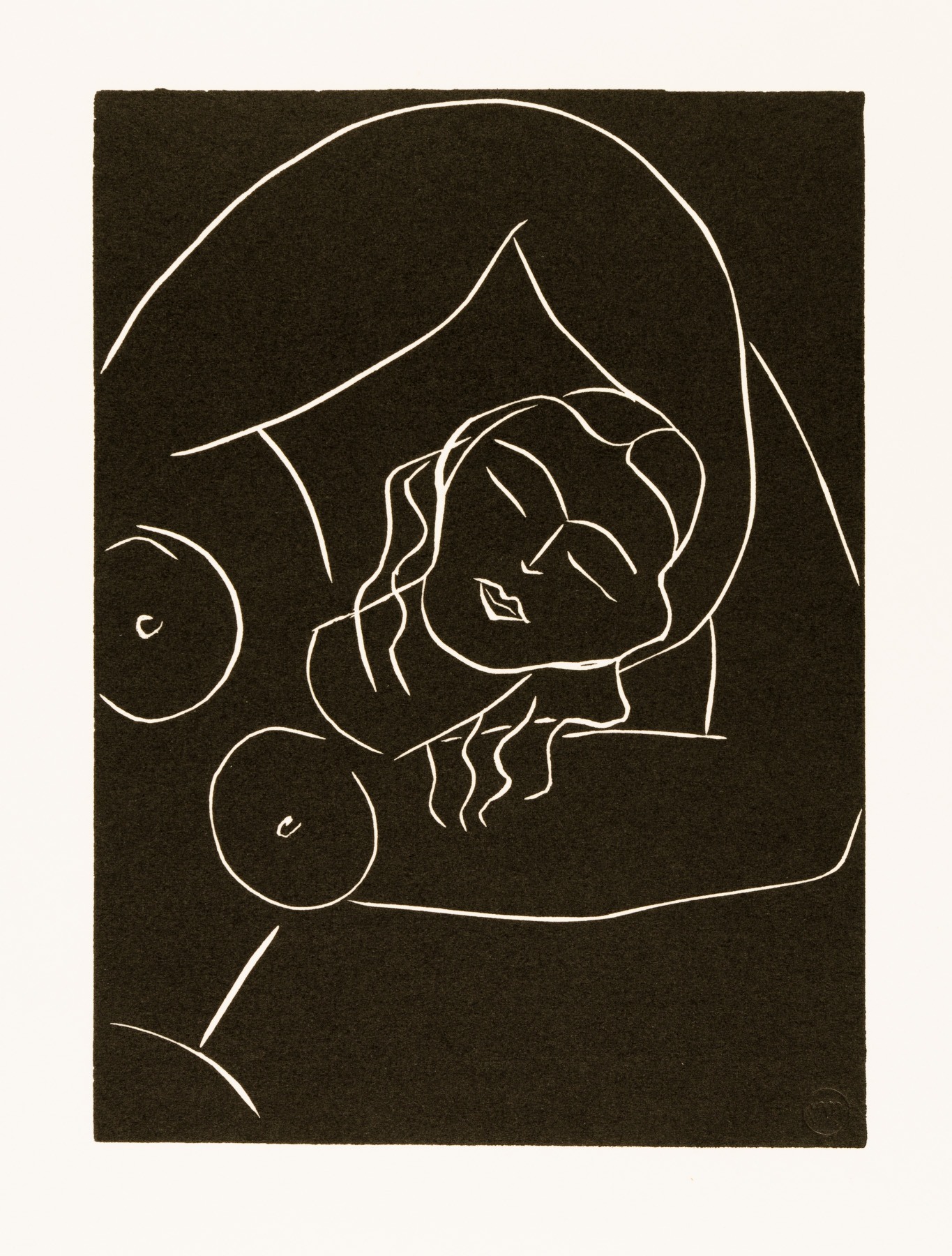 . . . Fraîchie sur des lits de violettes . . . (p. 27; variant I) by Henri Matisse, 1944